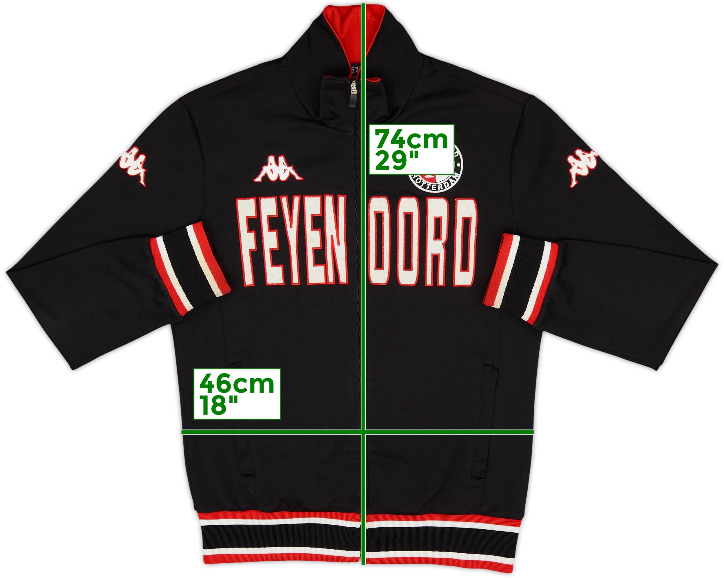 【希少】フェイエノールト　kappa　ジャケット　 2008-09　オランダ 2008-09 Feyenoord Kappa Track Jacket - 8/10 - (M)