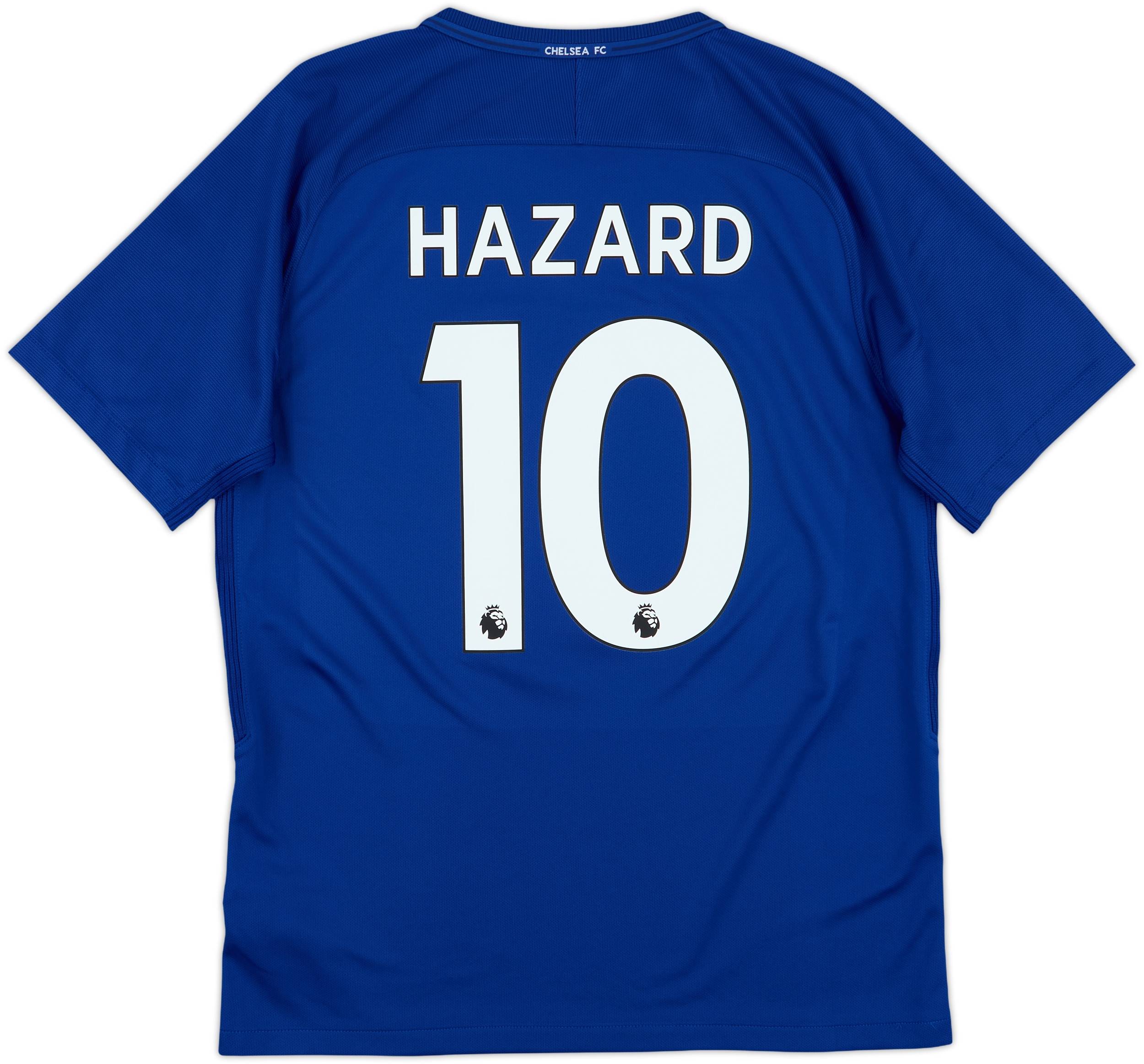 Chelsea FC HAZARD 17 ホームシャツ 2017-18 Chelsea Home Shirt Hazard #10 - 9/10 - (M)