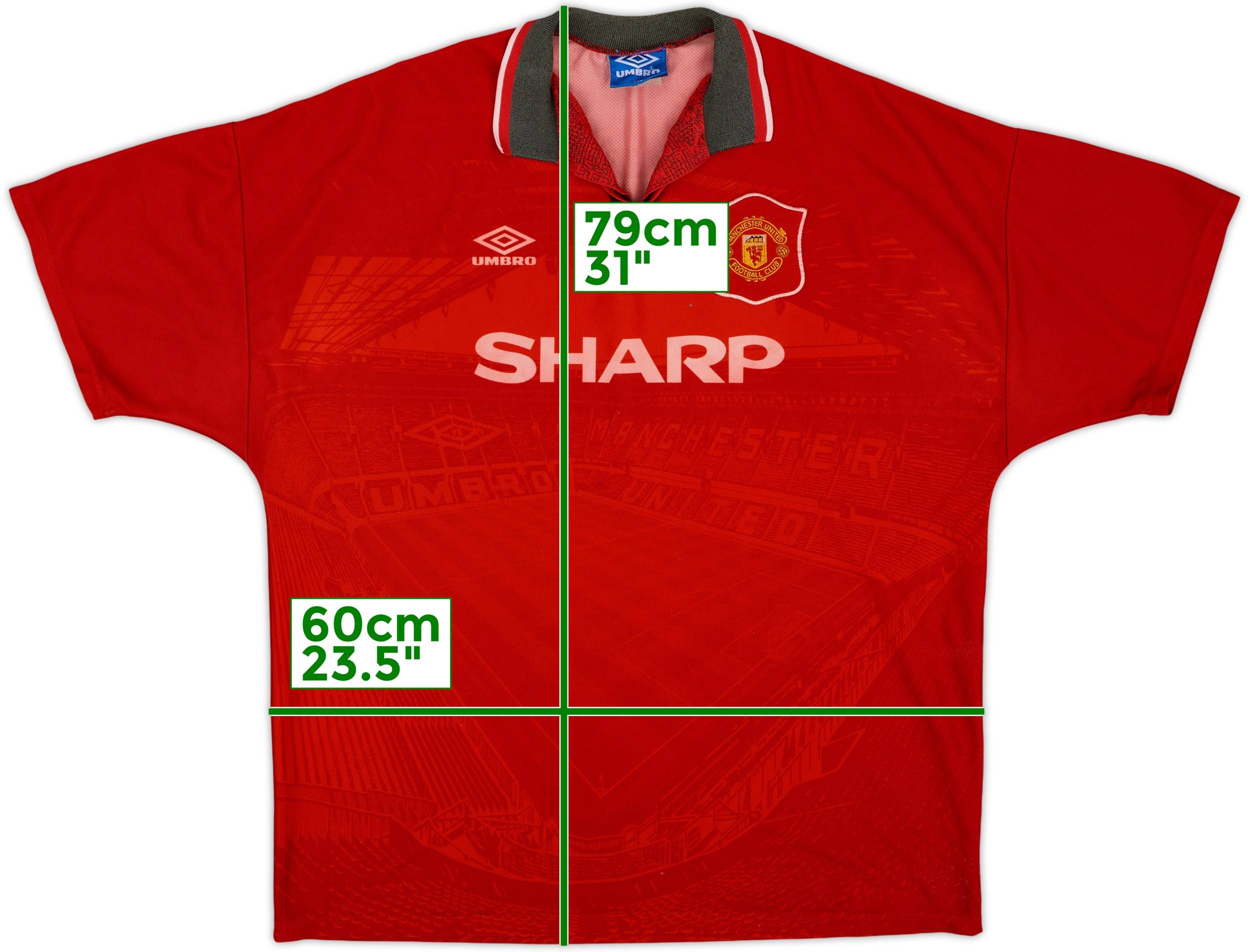 1994-96 Manchester United Home Shirt - 5/10 - (XXL)