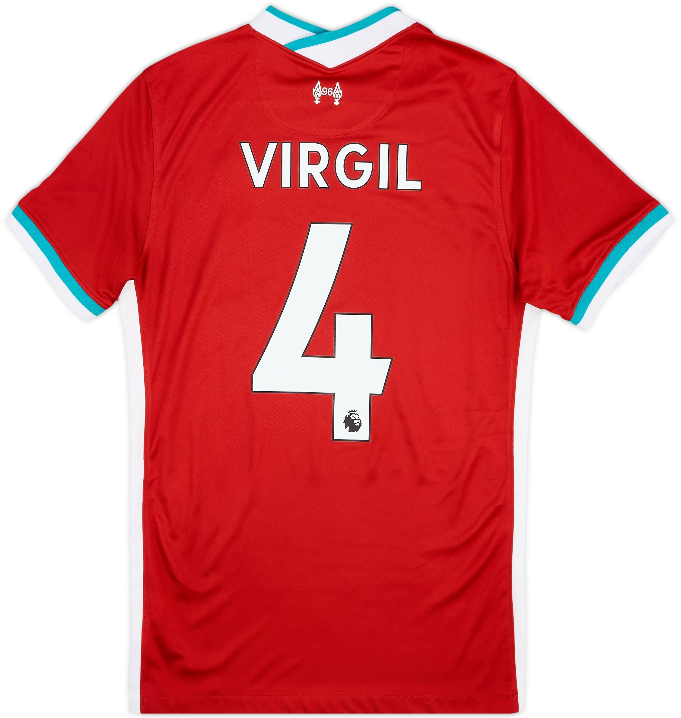 リバプール VIRGIL 4 シャツ 赤 2020-21 Liverpool Home Shirt Virgil #4 - 6/10 - (S)