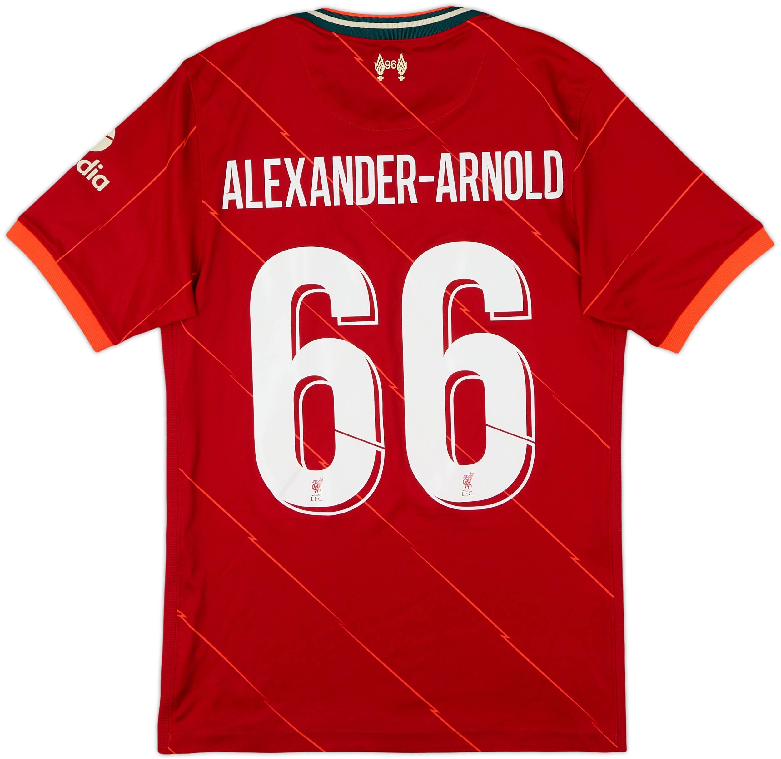 リバプール アレクサンダー・アーノルド シャツ 66番 2021-22 Liverpool Home Shirt Alexander-Arnold #66 - 6/10 - (S)