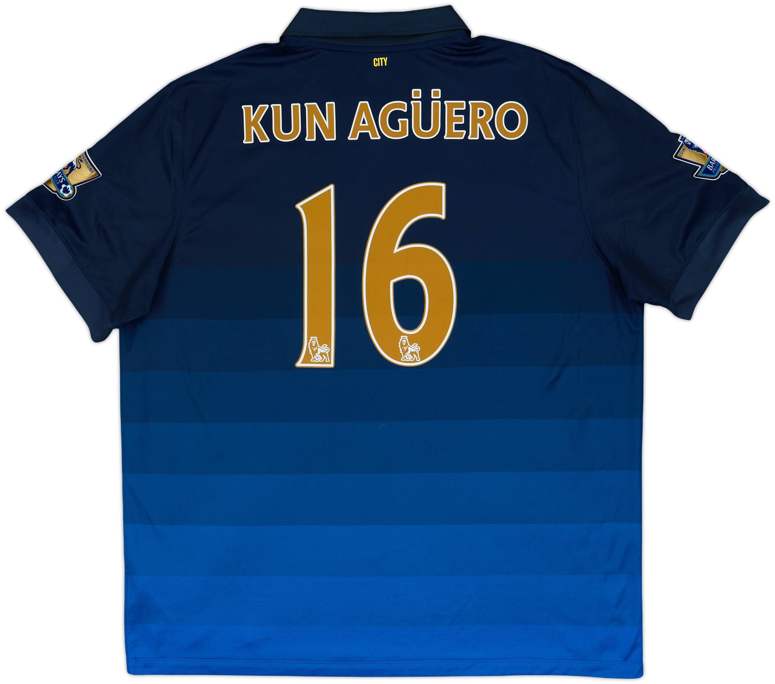 2014-15 Manchester City Away Shirt Kun Aguero #16 - 5/10 - (XXL)