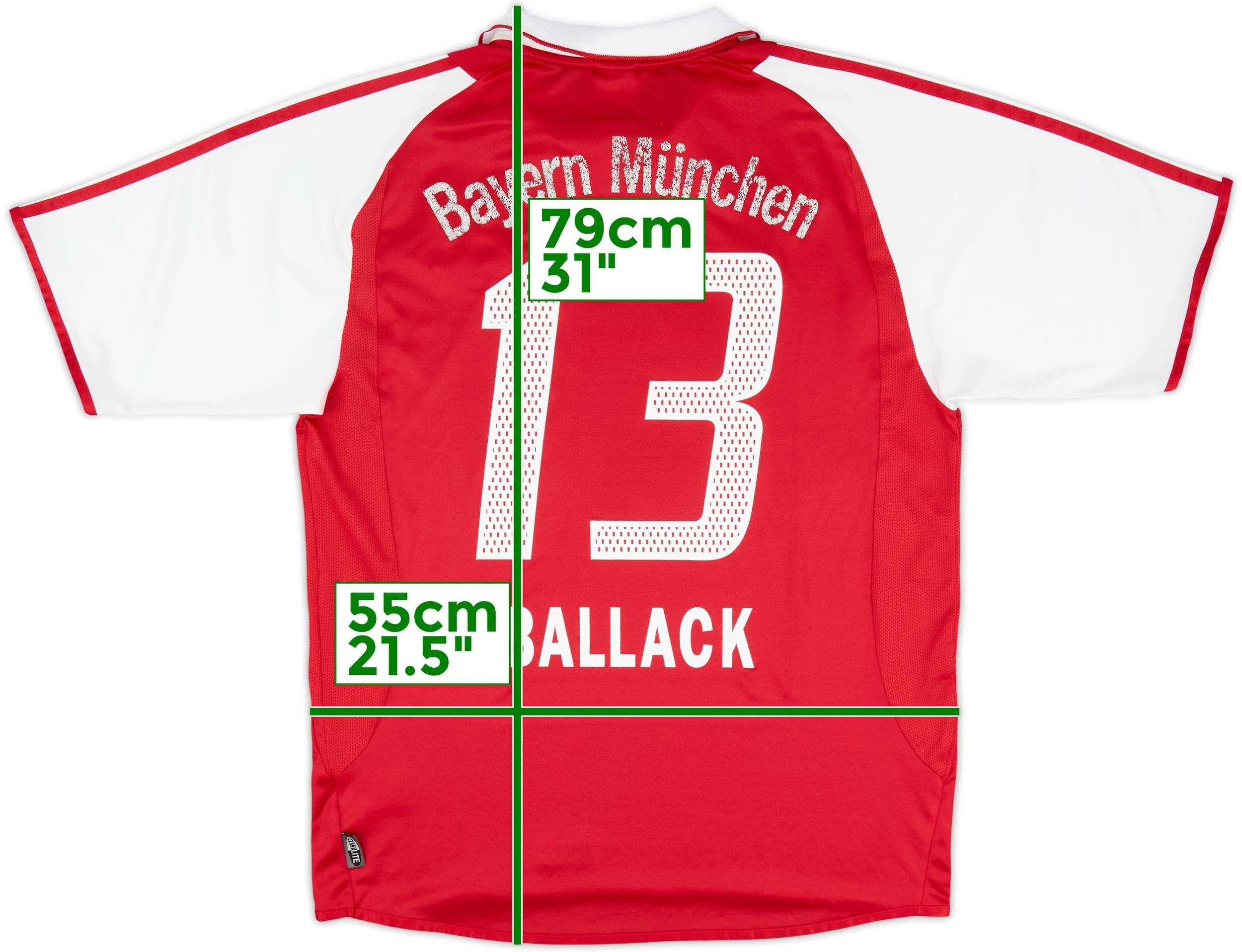 Bayern München Ballack 13 シャツ 2003-04 Bayern Munich Home Shirt Ballack #13 - 5/10 - (M)