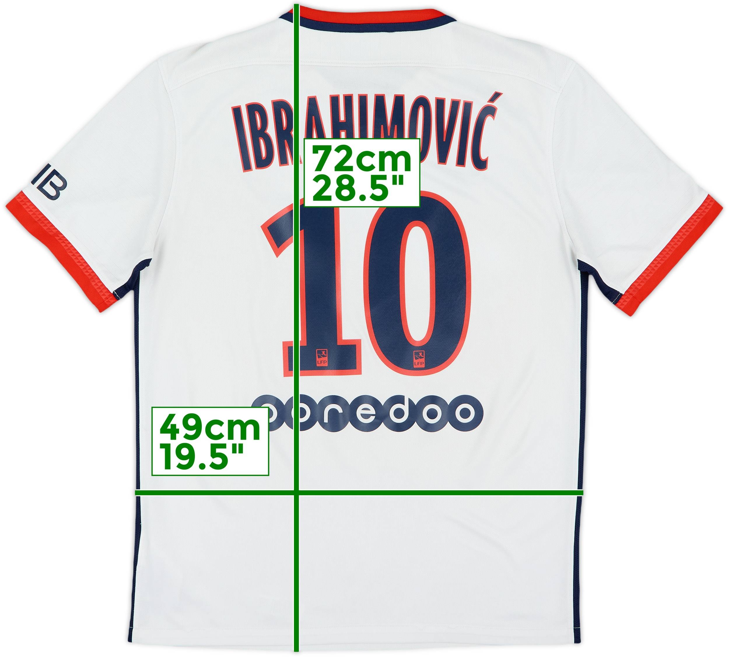 2015-16 Paris Saint-Germain Away Shirt Ibrahimovic #10 - 6/10 - (M)
