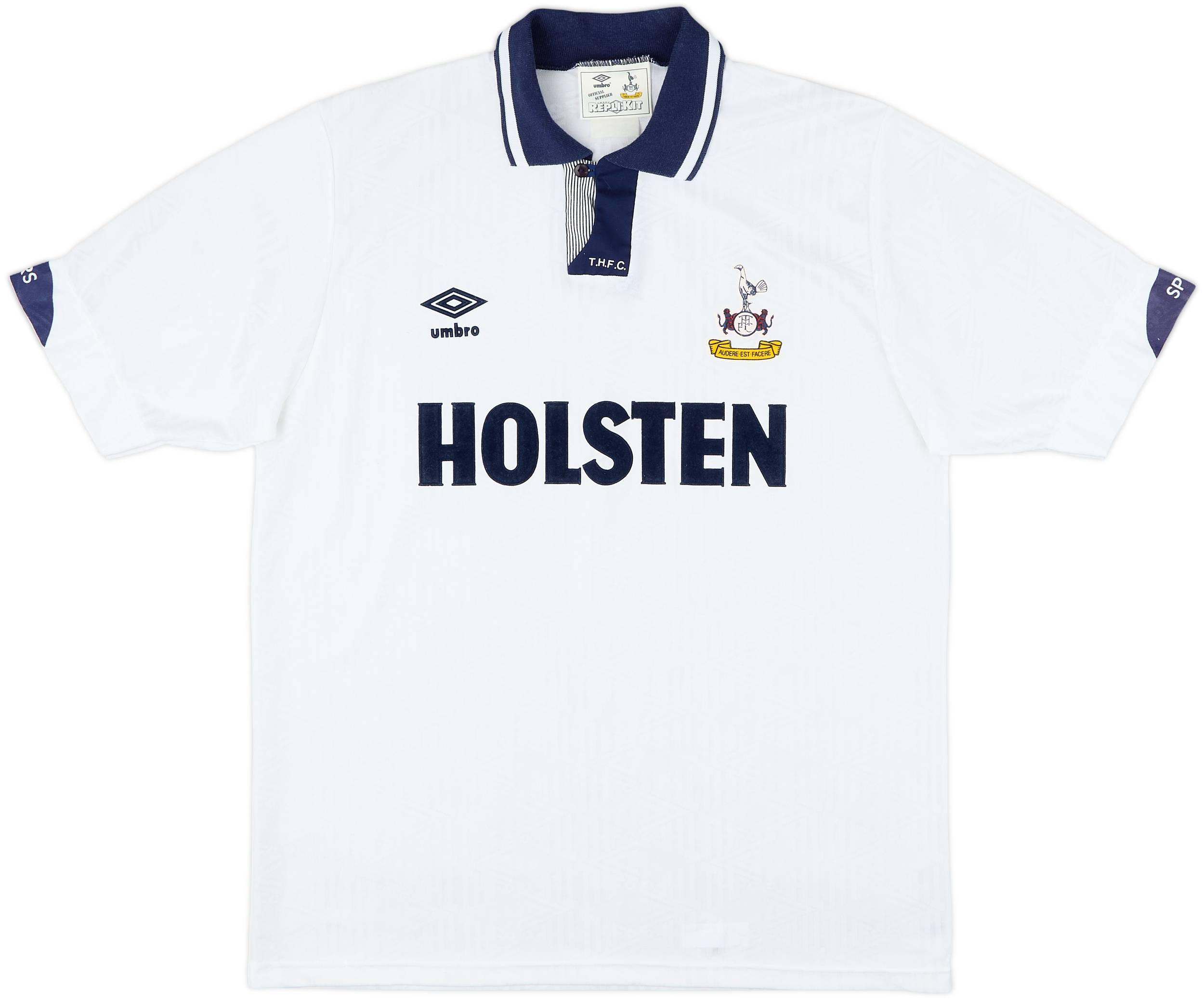 1991-93 Tottenham Home Shirt - 8/10 - (L)