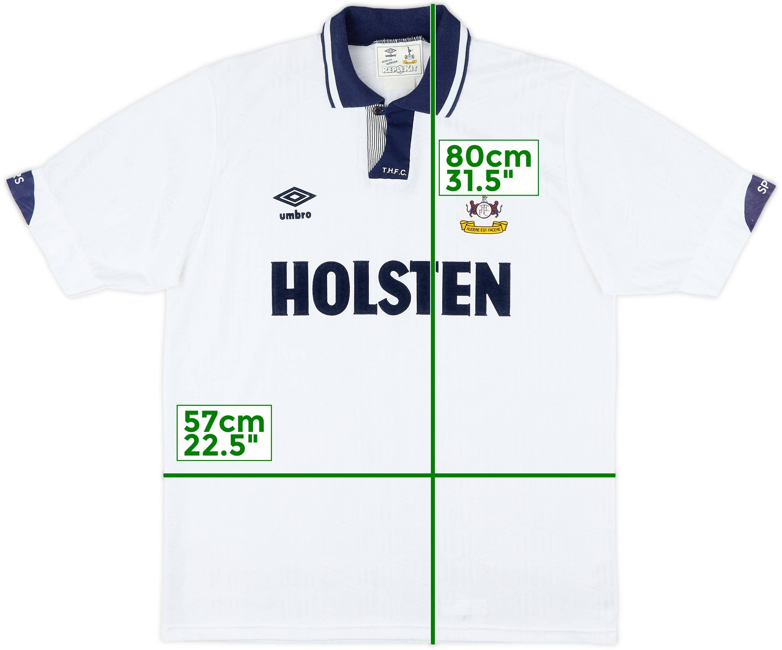1991-93 Tottenham Home Shirt - 8/10 - (L)