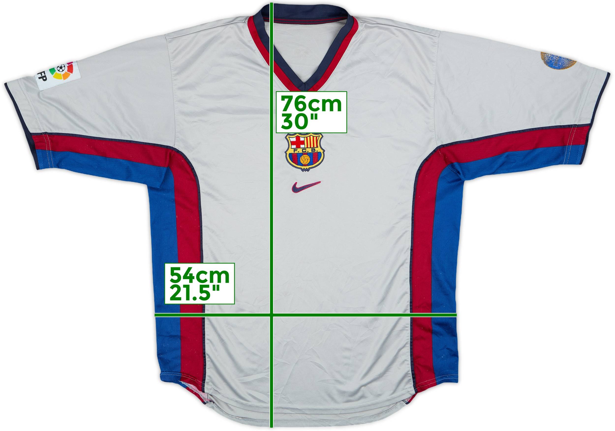 1998-01 Barcelona Away Shirt Kluivert #9 - 5/10 - (M)