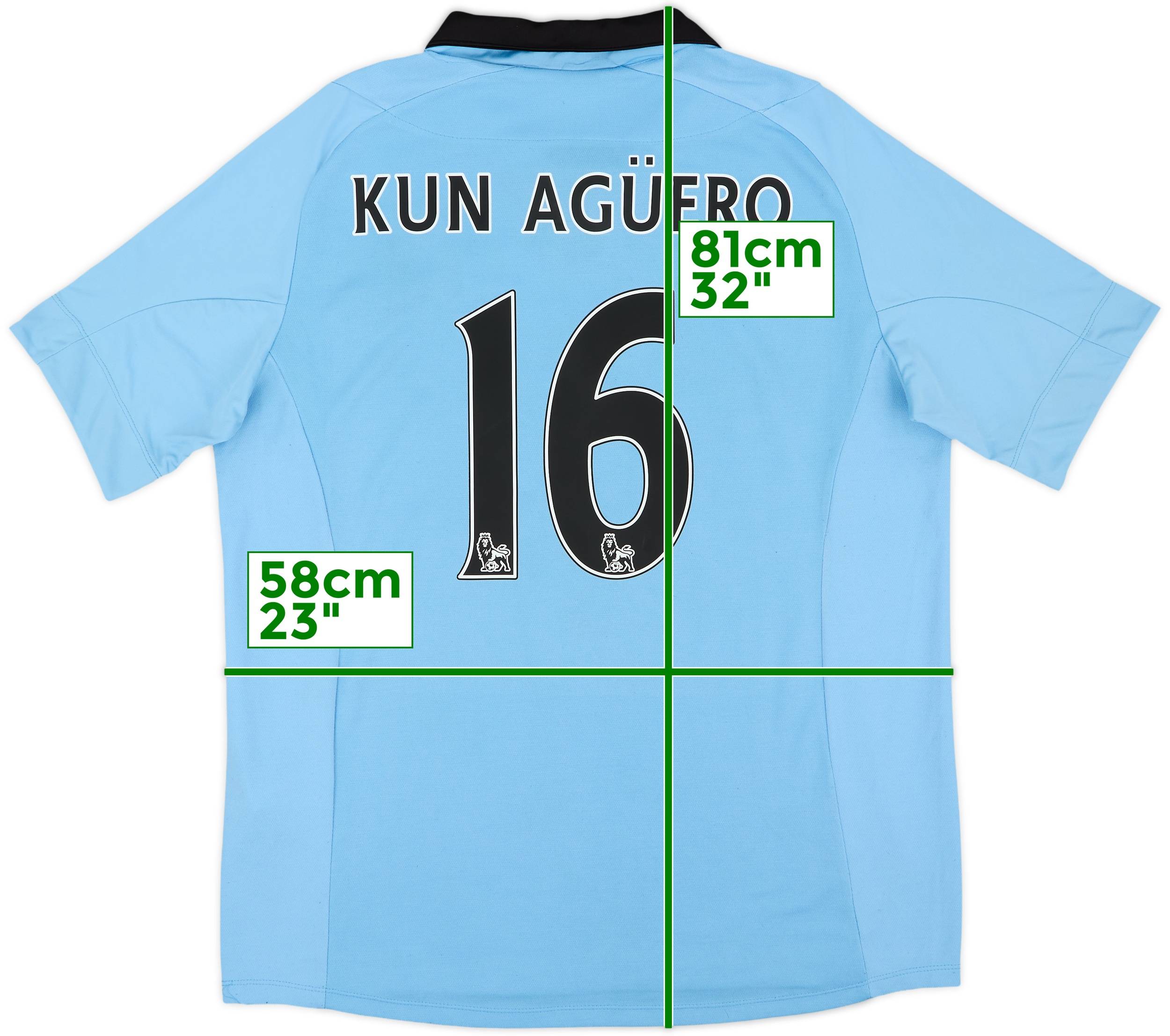 2012-13 Manchester City Home Shirt Kun Aguero #16 - 8/10 - (XL)