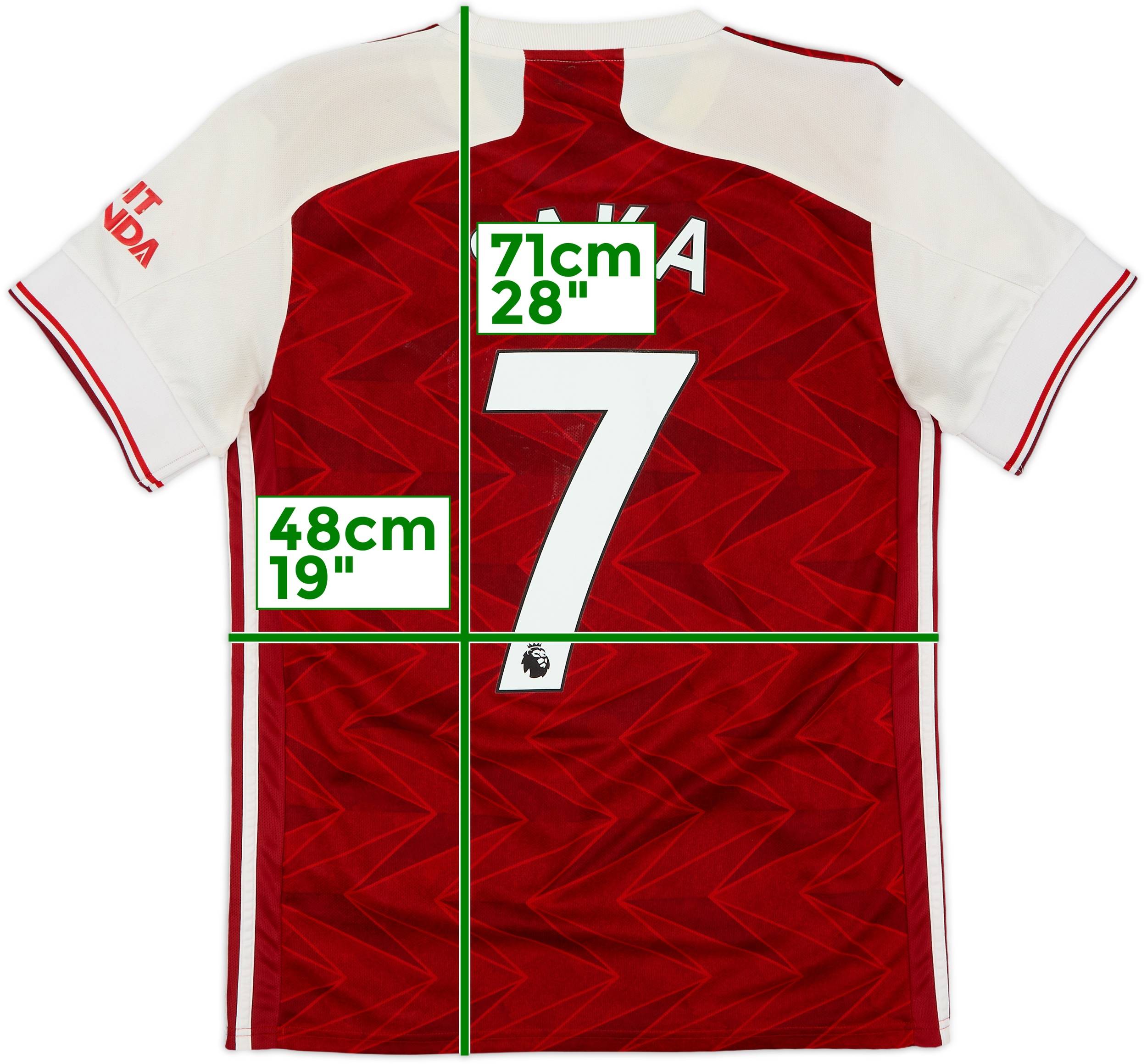 2020-21 Arsenal Home Shirt Saka #7 - 4/10 - (M)