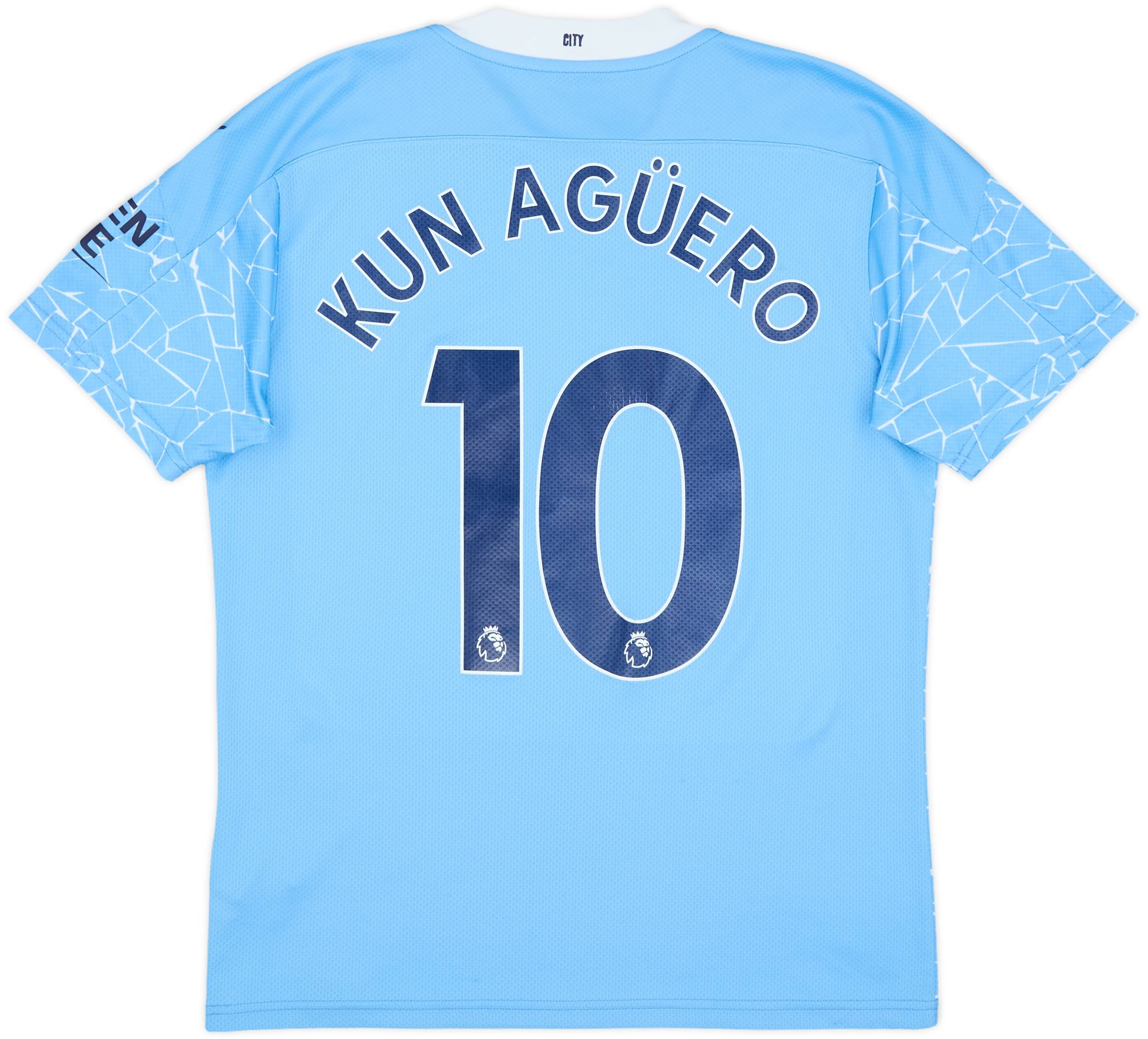 2020-21 Manchester City Home Shirt Kun Aguero #10 - 7/10 - (M)