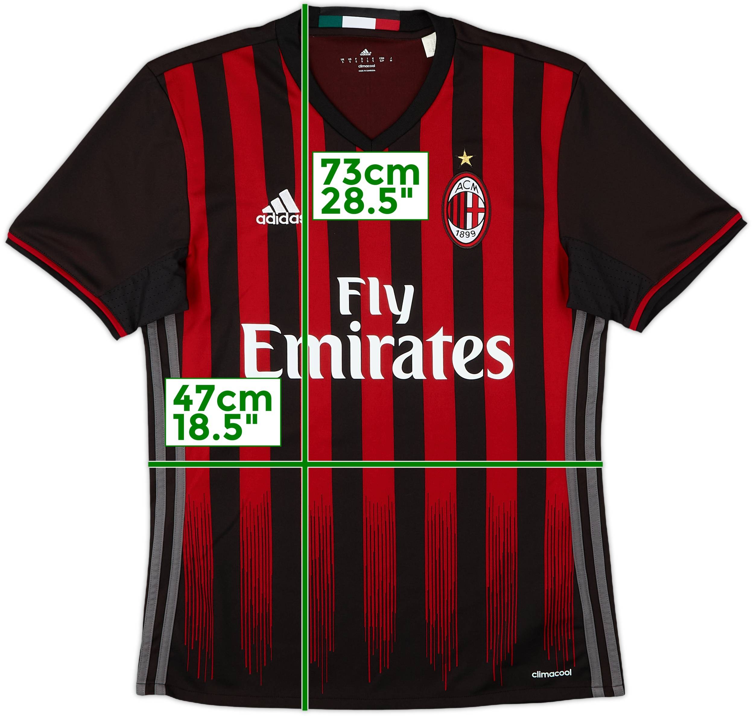 2016-17 AC Milan Home Shirt - 8/10 - (S)
