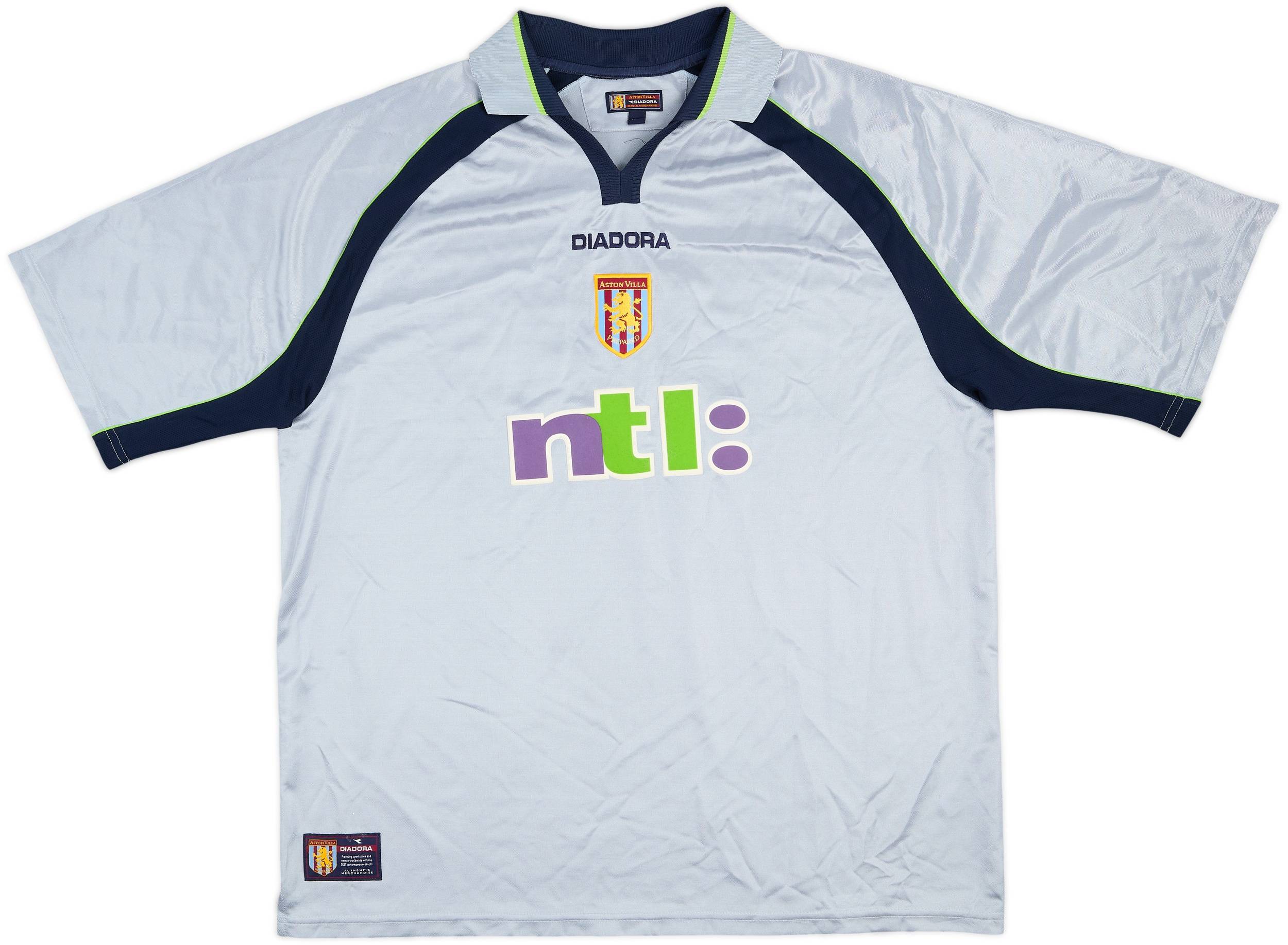2001-02 Aston Villa Match Issue Intertoto Cup Away Shirt #8