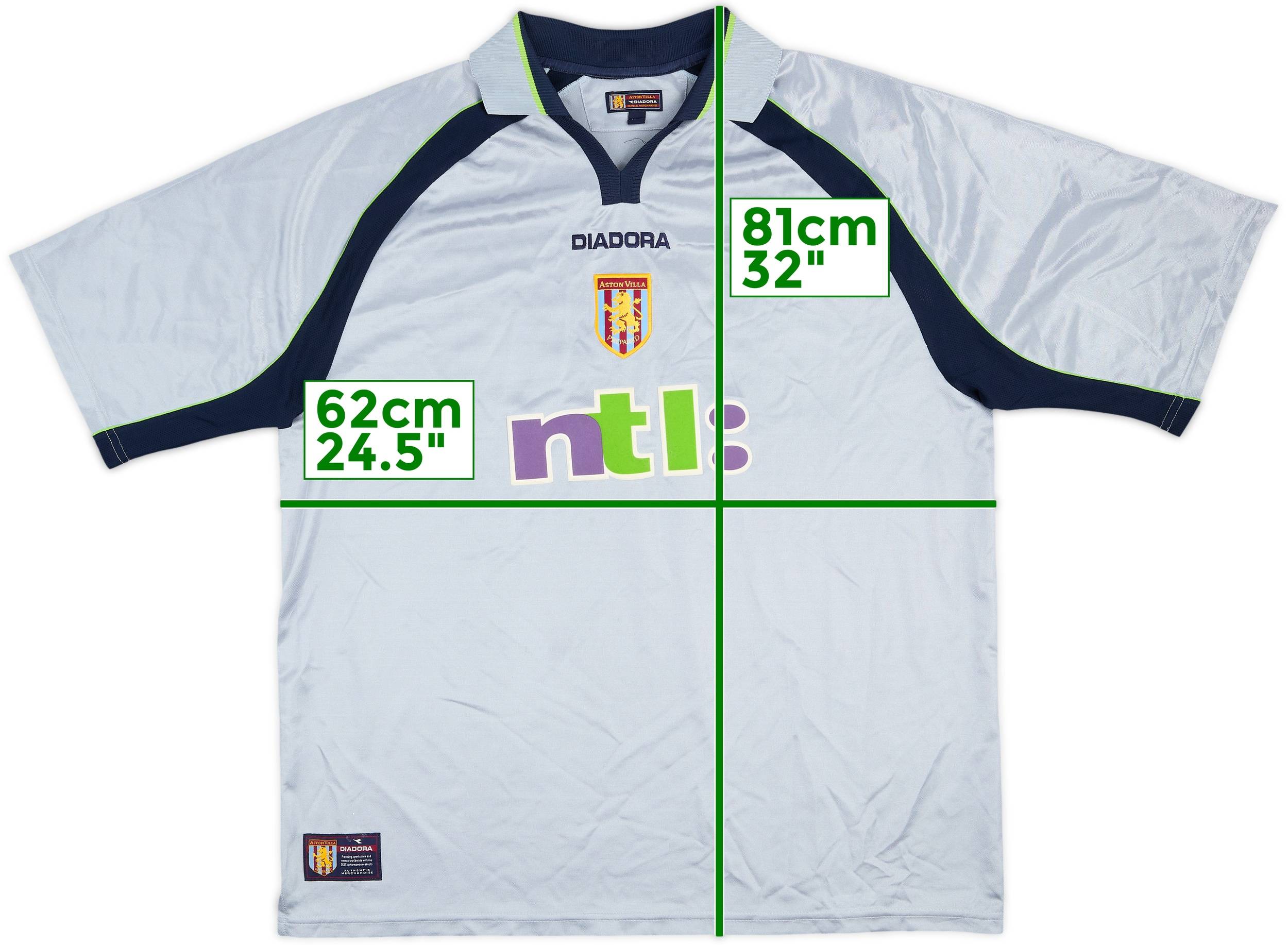 2001-02 Aston Villa Match Issue Intertoto Cup Away Shirt #8