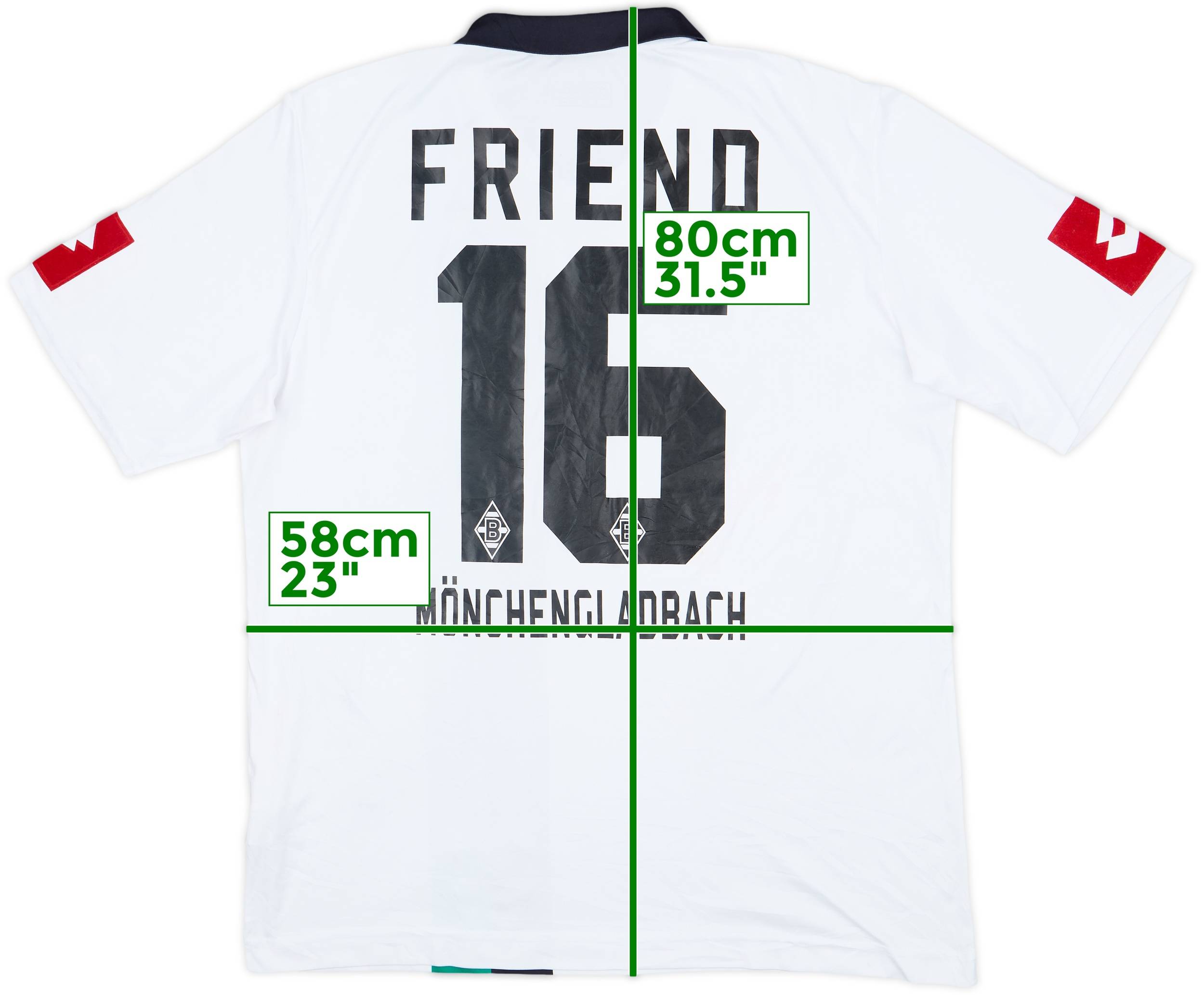 2008-09 Borussia Monchengladbach Home Shirt Friend #16 - 6/10 - (L)