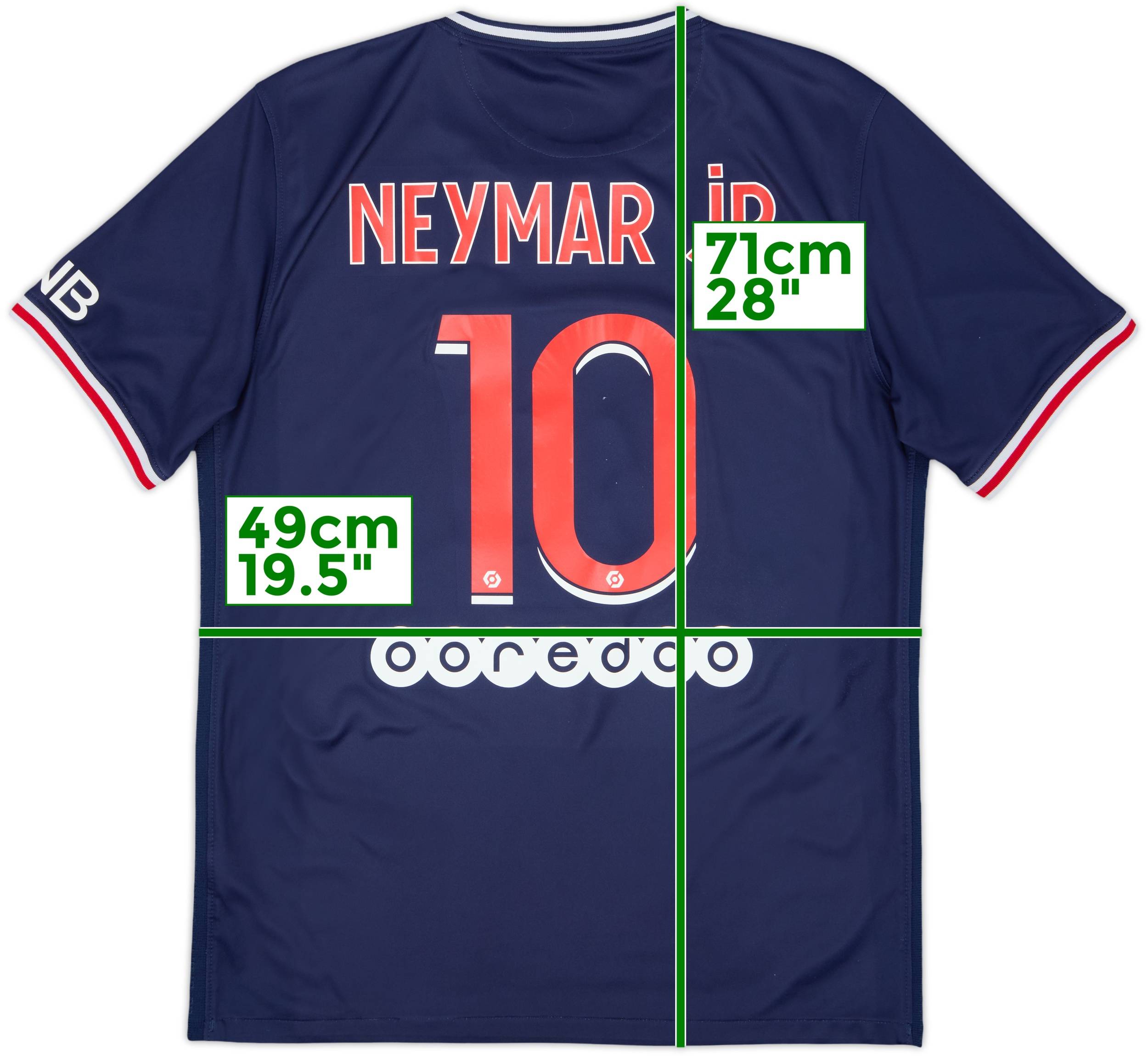 2020-21 Paris Saint-Germain Home Shirt NeymarJr #10 - 7/10 - (M)