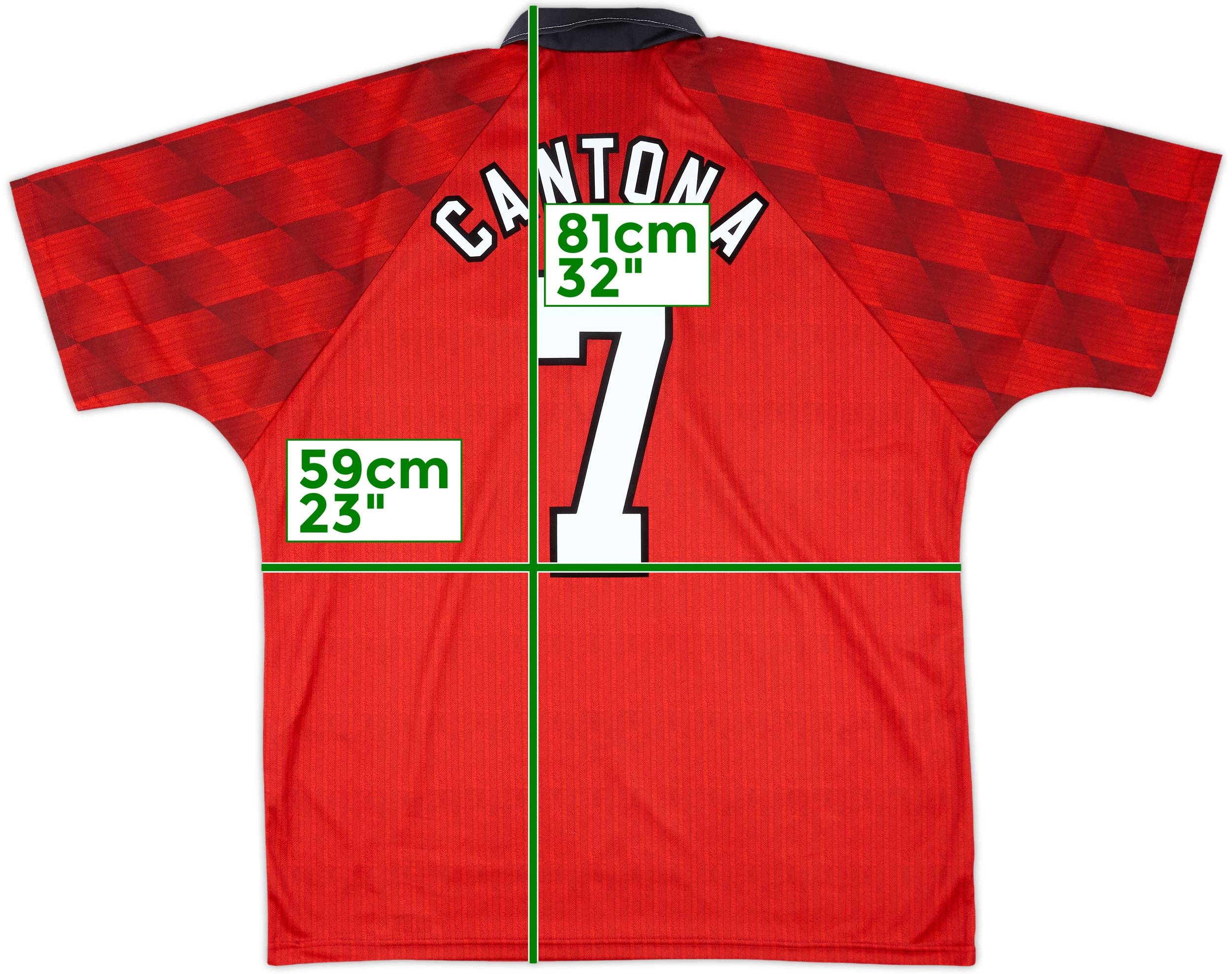1996-98 Manchester United Home Shirt Cantona #7 - 10/10 - (XL)