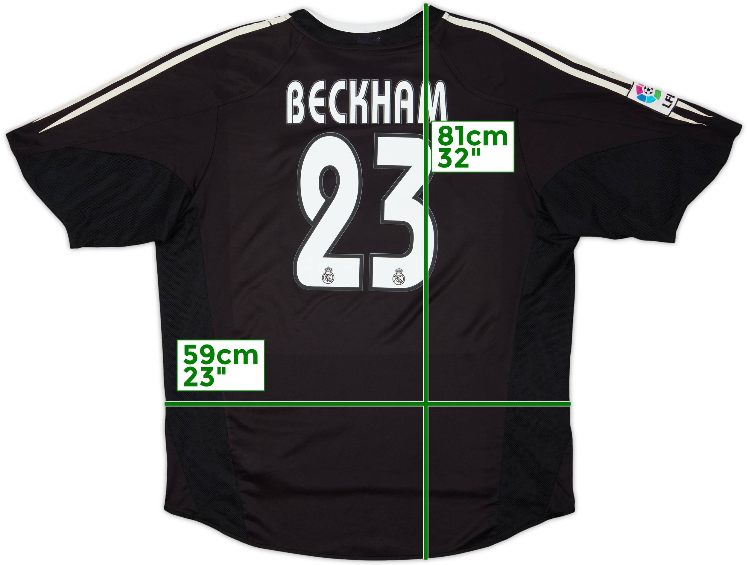 2004-05 Real Madrid Away Shirt Beckham #23 - 6/10 - (XL)