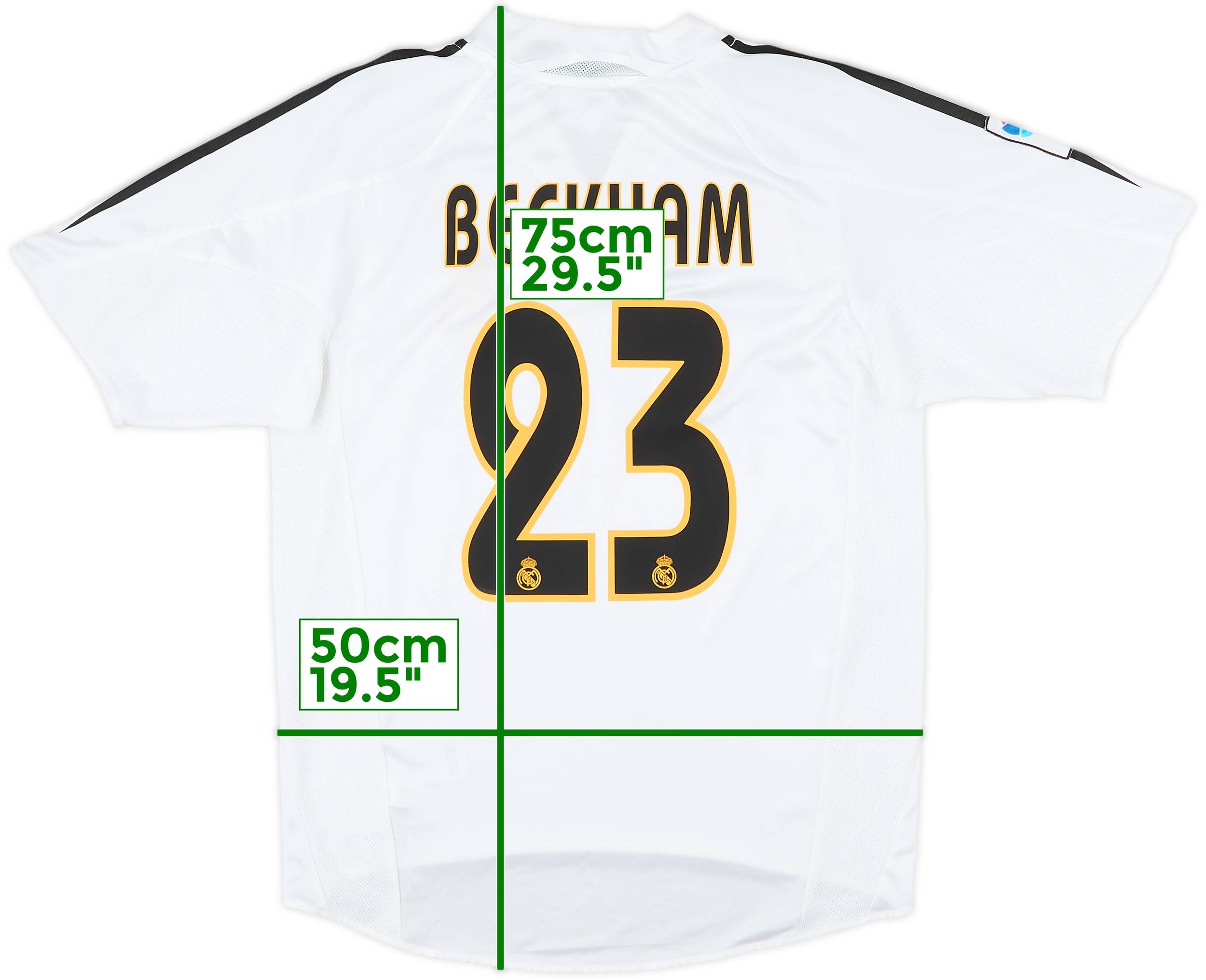 Real Madrid BECKHAM 23 シャツ 2004-05 Real Madrid Home Shirt Beckham #23 - 7/10 - (S)