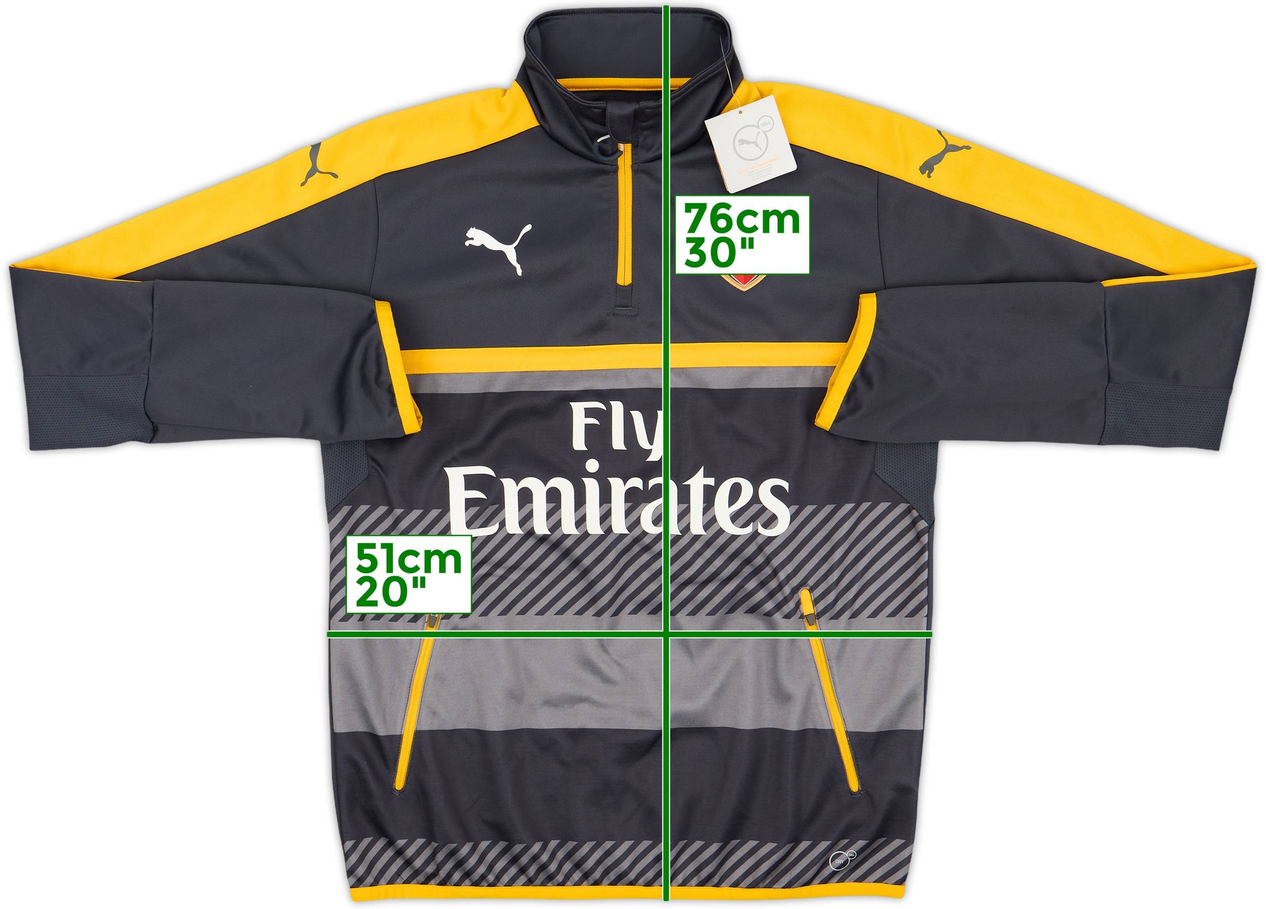 2016-17 Arsenal Puma 1/4 Zip Sweat Top (M)