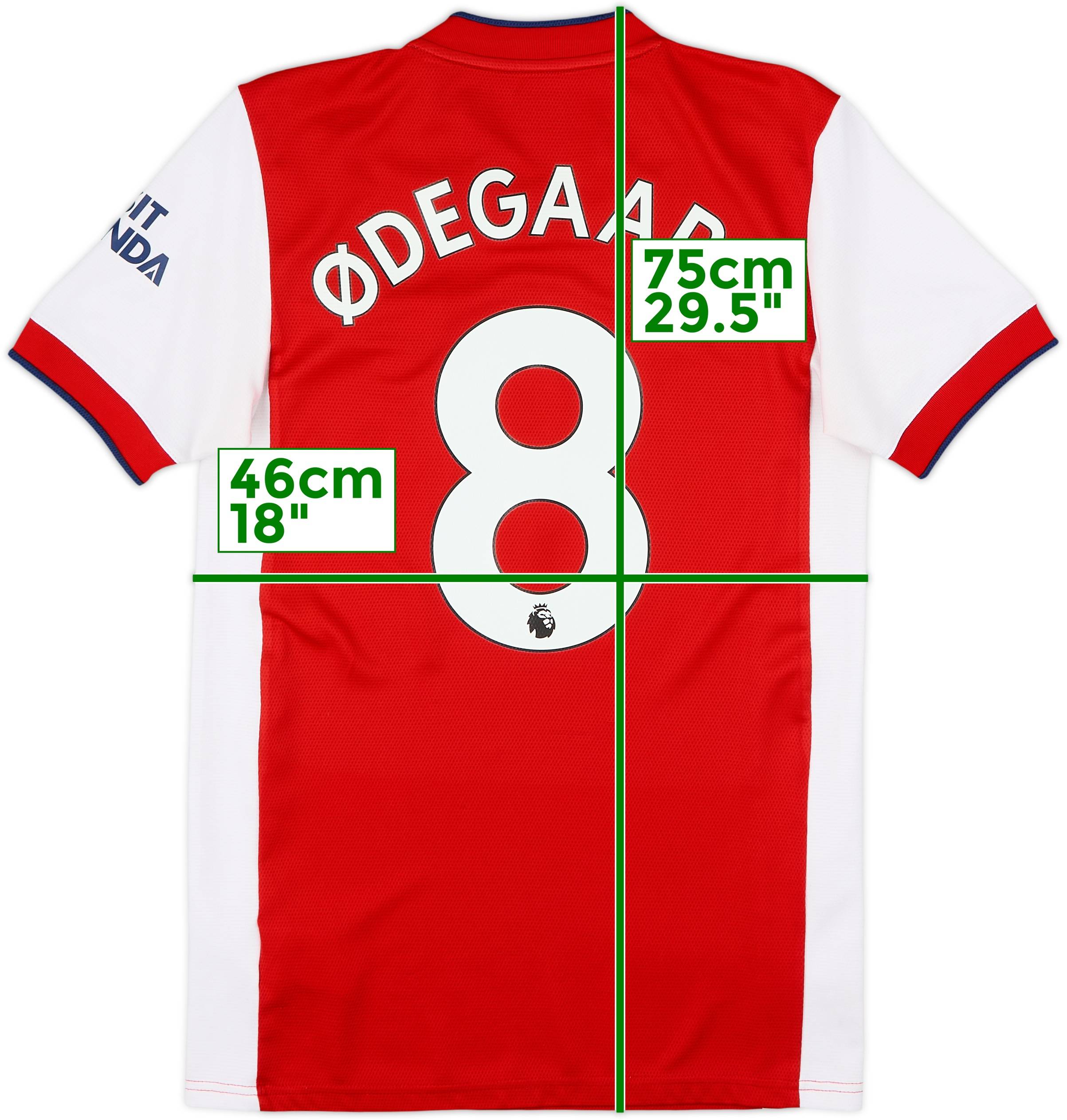 2021-22 Arsenal Home Shirt Odegaard #8 - 6/10 - (S)