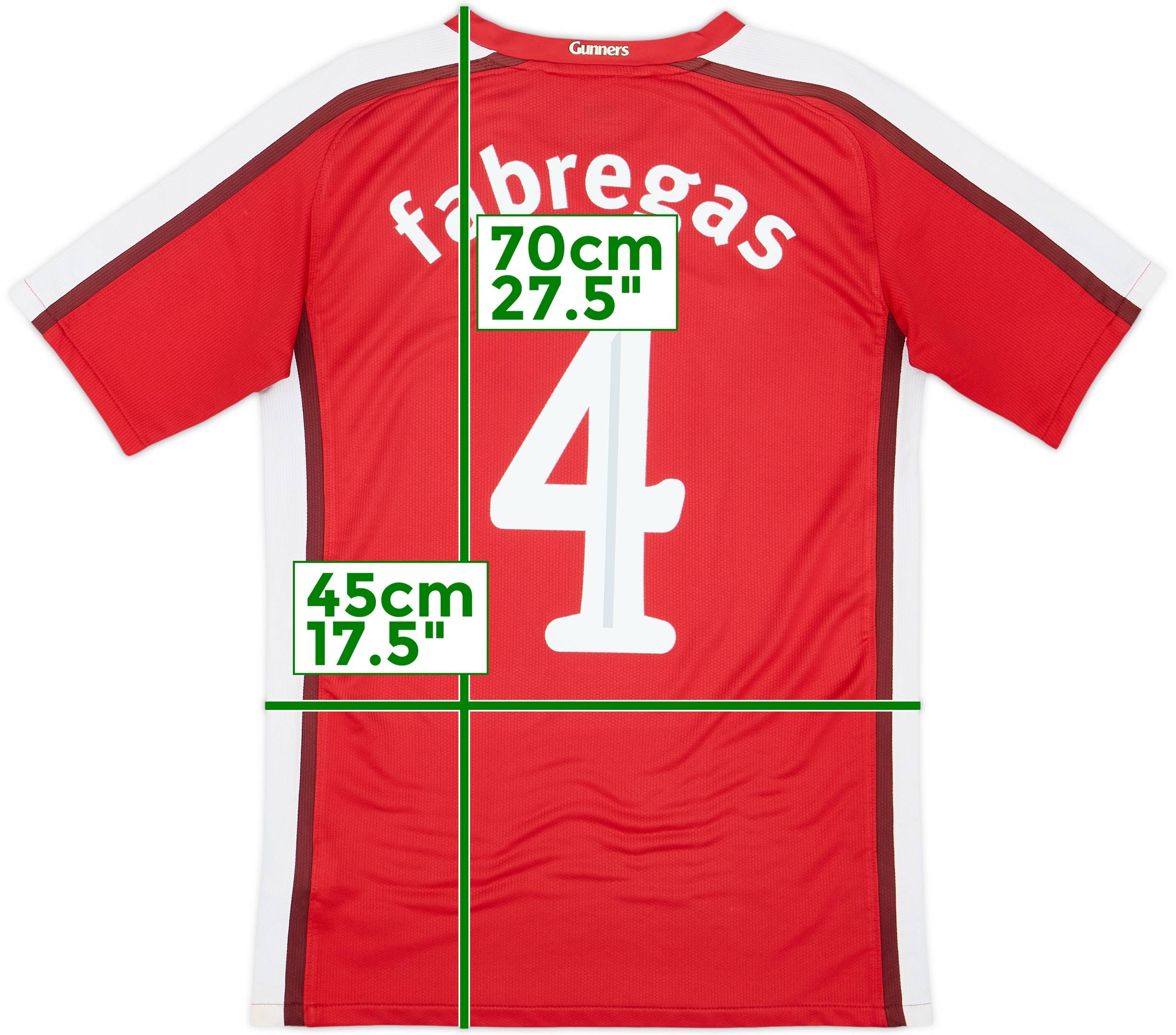 2008-10 Arsenal Home Shirt Fabregas #4 - 6/10 - (XL.Boys)