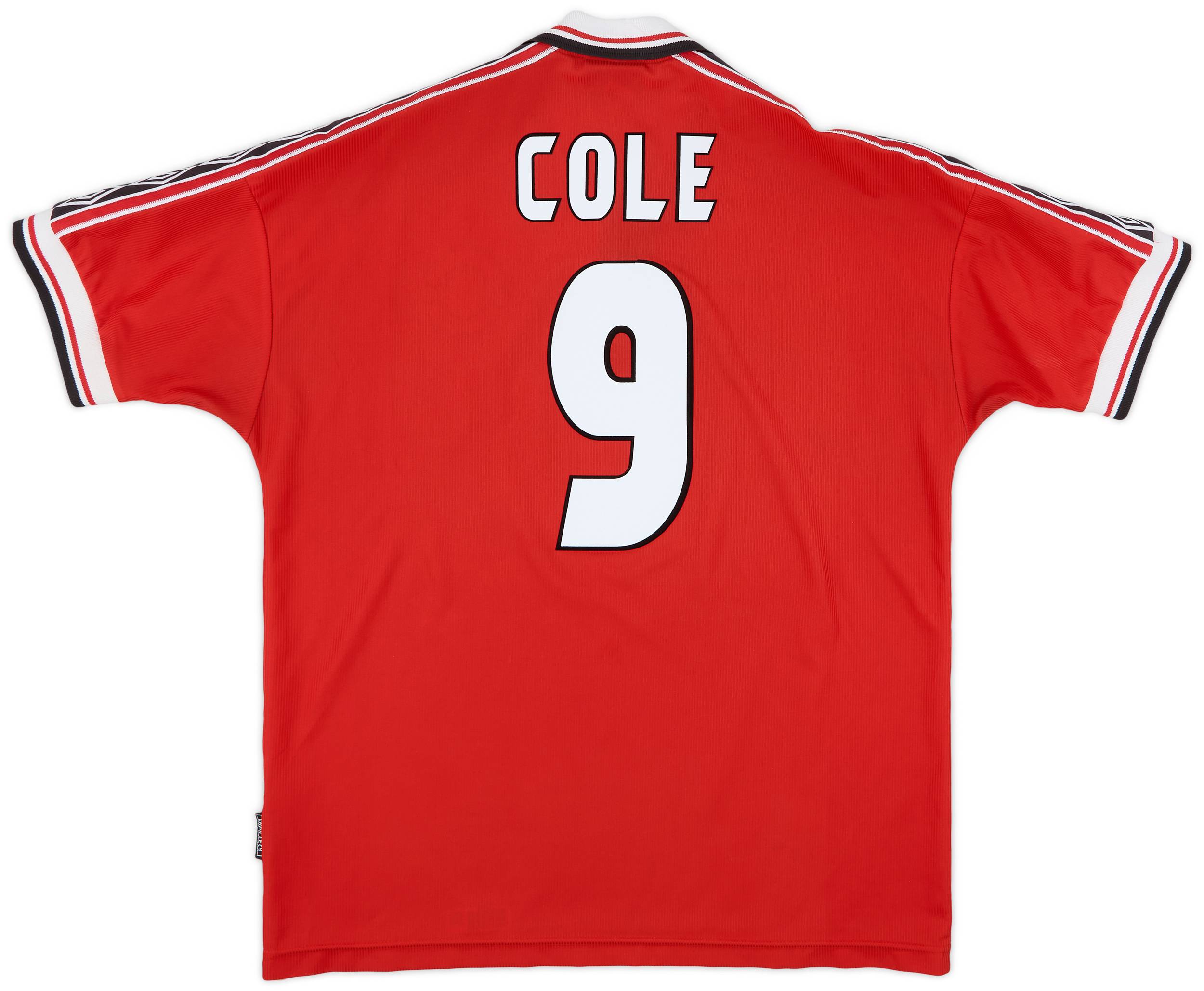 1998-00 Manchester United Home Shirt Cole #9 - 6/10 - (XL)
