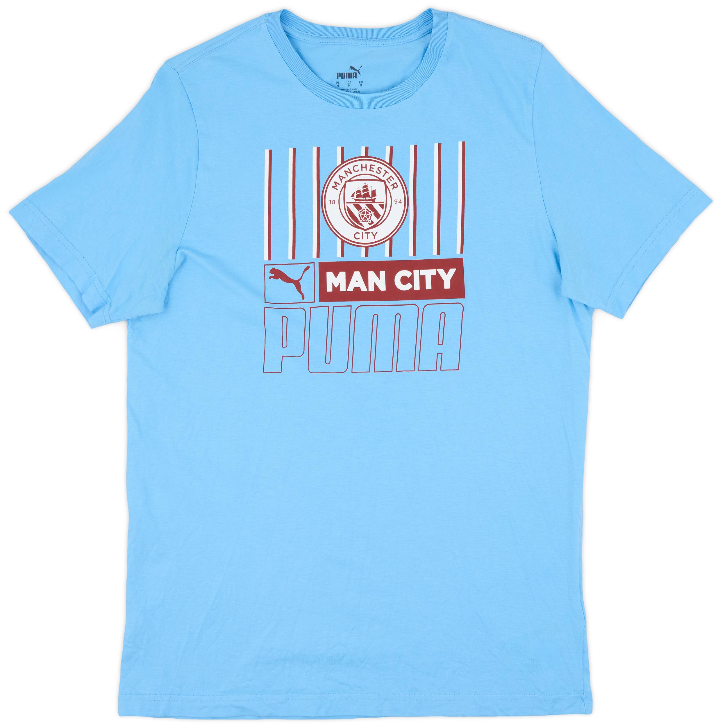 2022-23 Manchester City Puma Cotton Tee - 9/10 - (M)