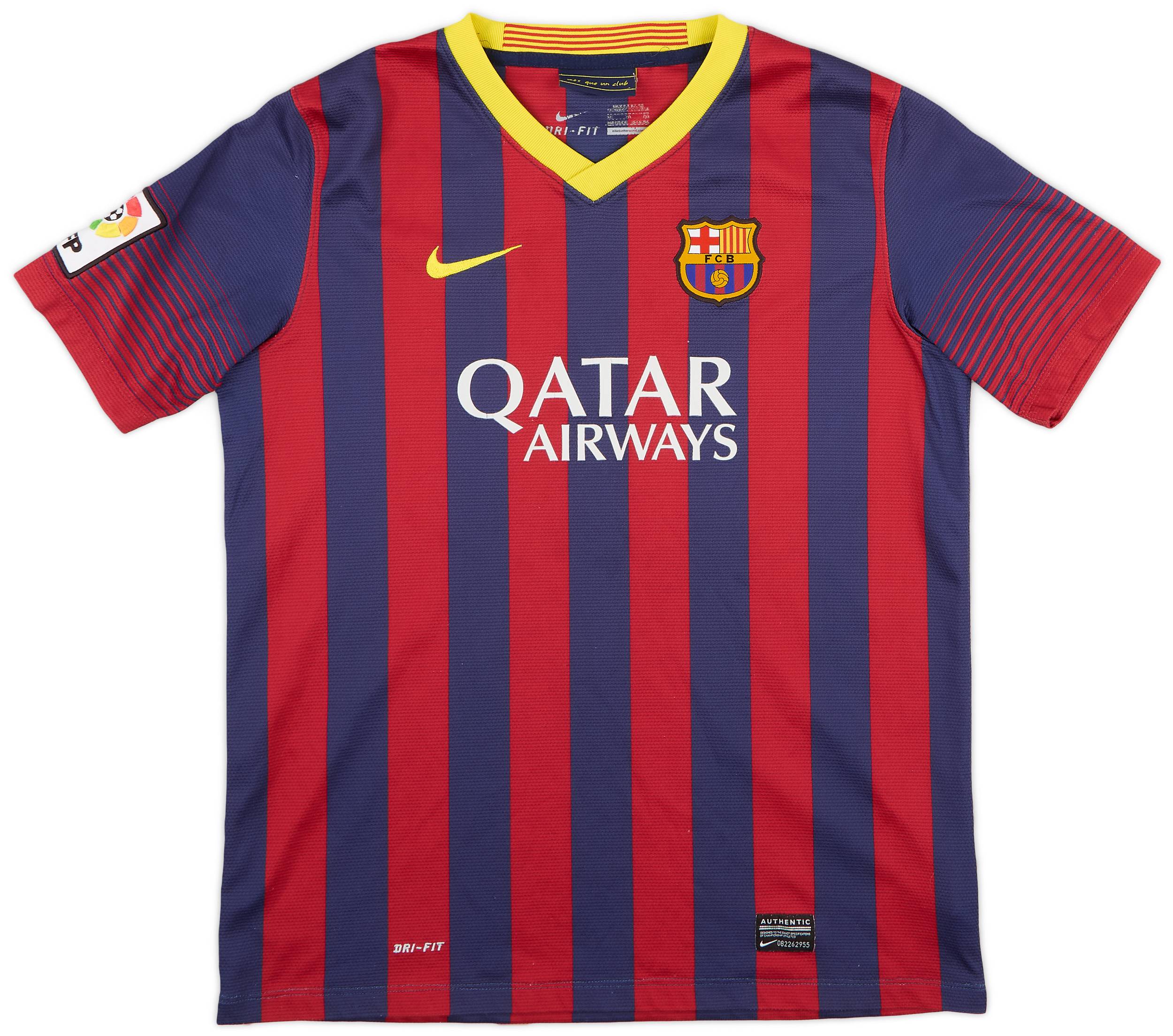 2013-14 Barcelona Home Shirt - 8/10 - (XL.Boys)