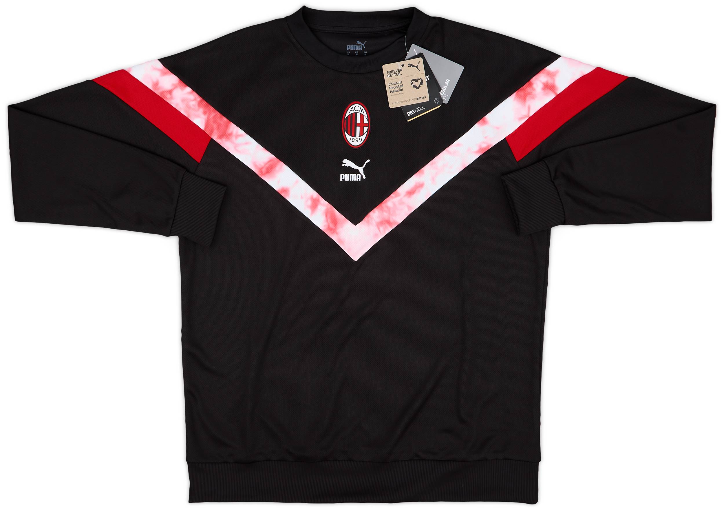 2021-22 AC Milan Puma Hooded Sweat Top (M)