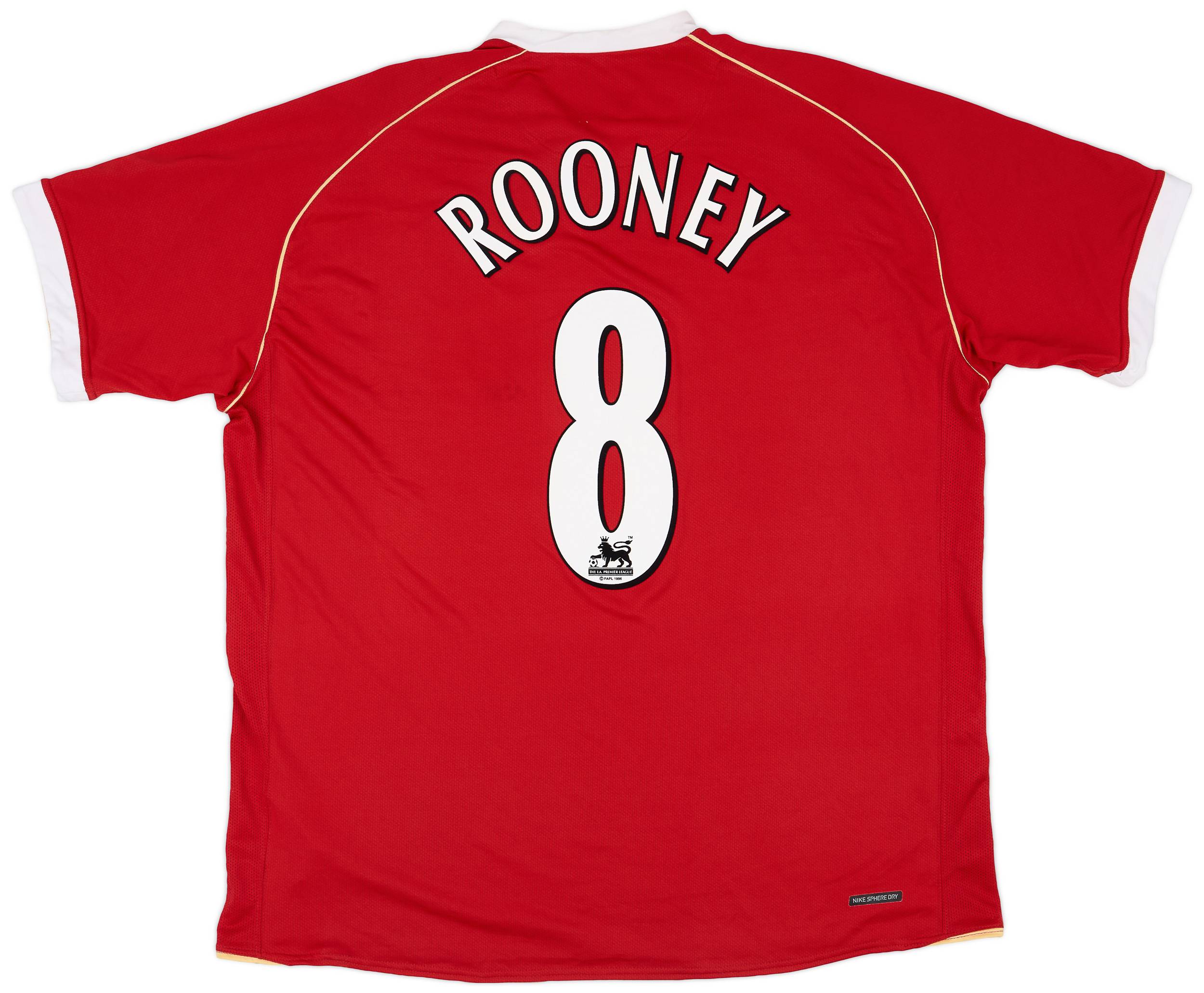 2006-07 Manchester United Home Shirt Rooney #8 - 7/10 - (XXL)