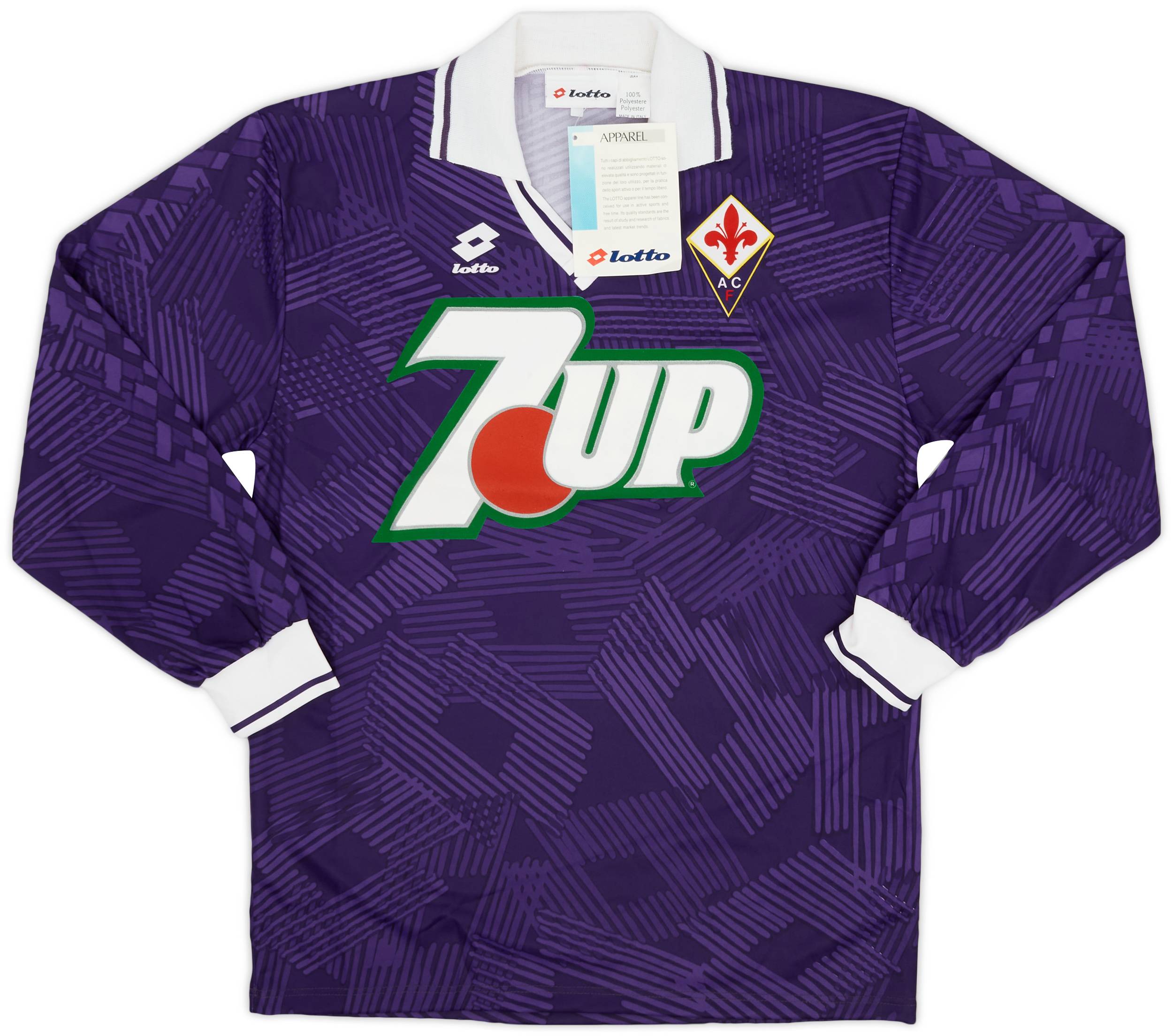 1991-92 Fiorentina Player Issue Home L/S Shirt (M)