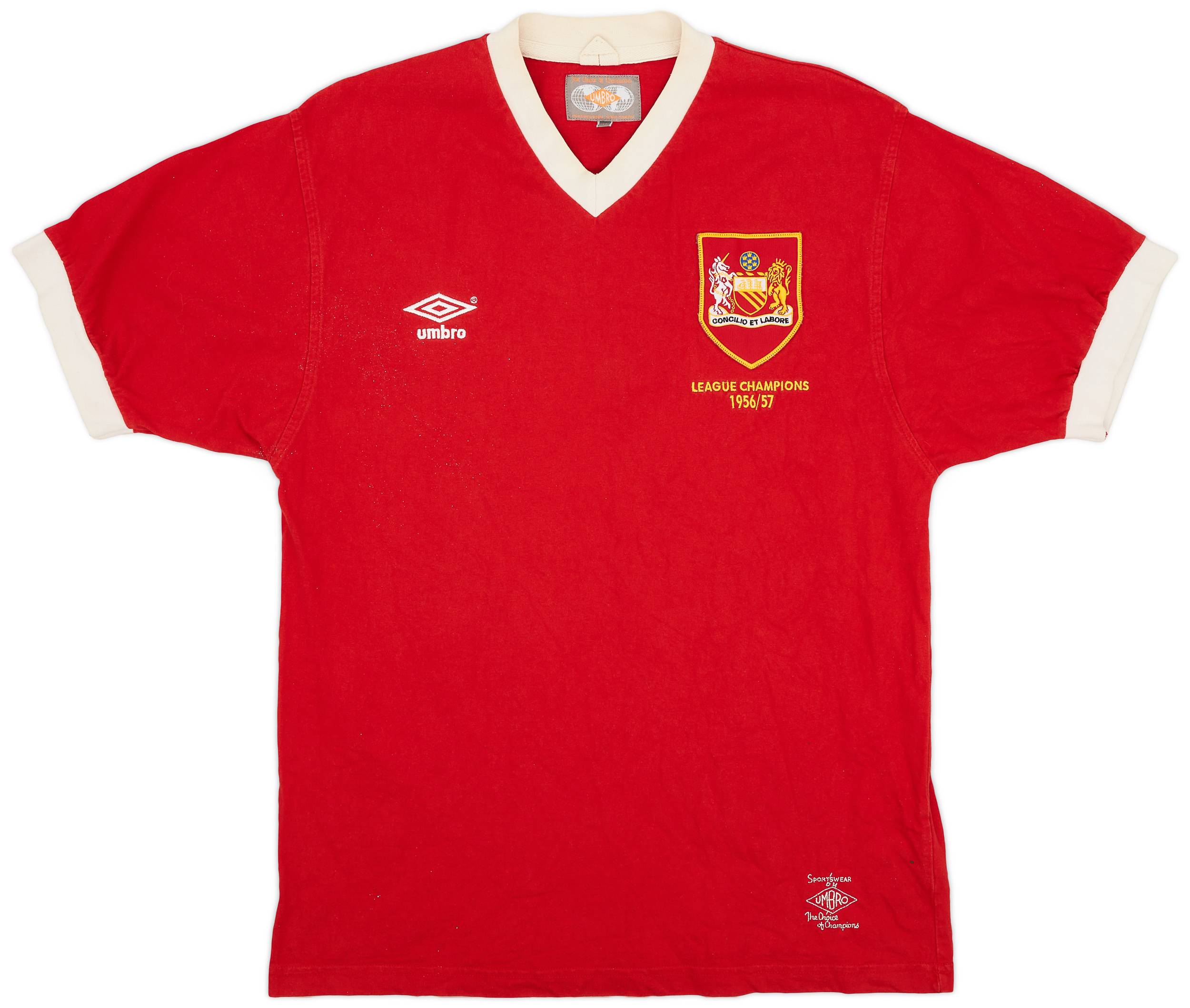 2000s Manchester United Umbro '1956/57 League Champions' Retro Shirt - 7/10 - (M)