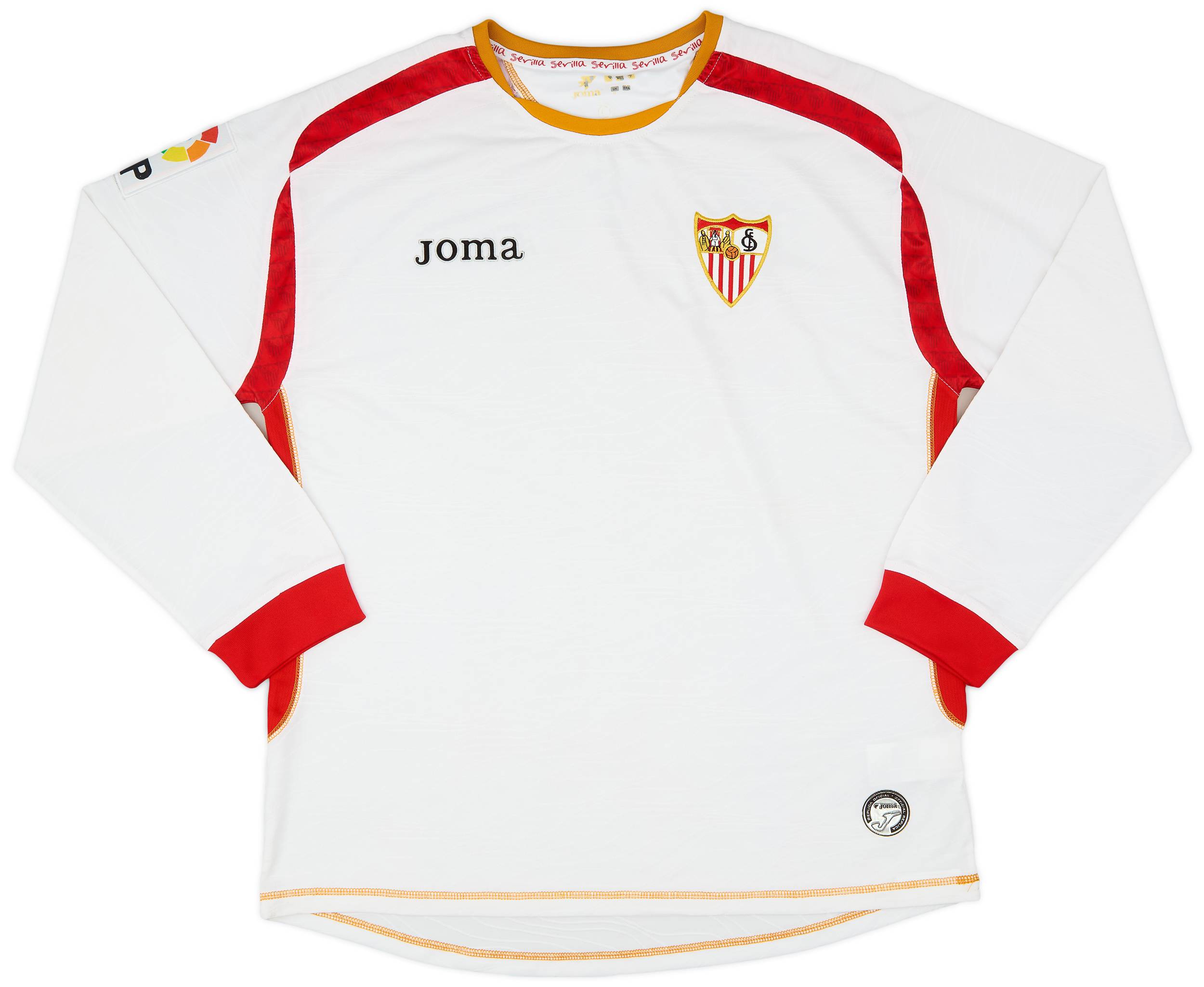 2008-09 Sevilla Home L/S Shirt - 8/10 - (M)