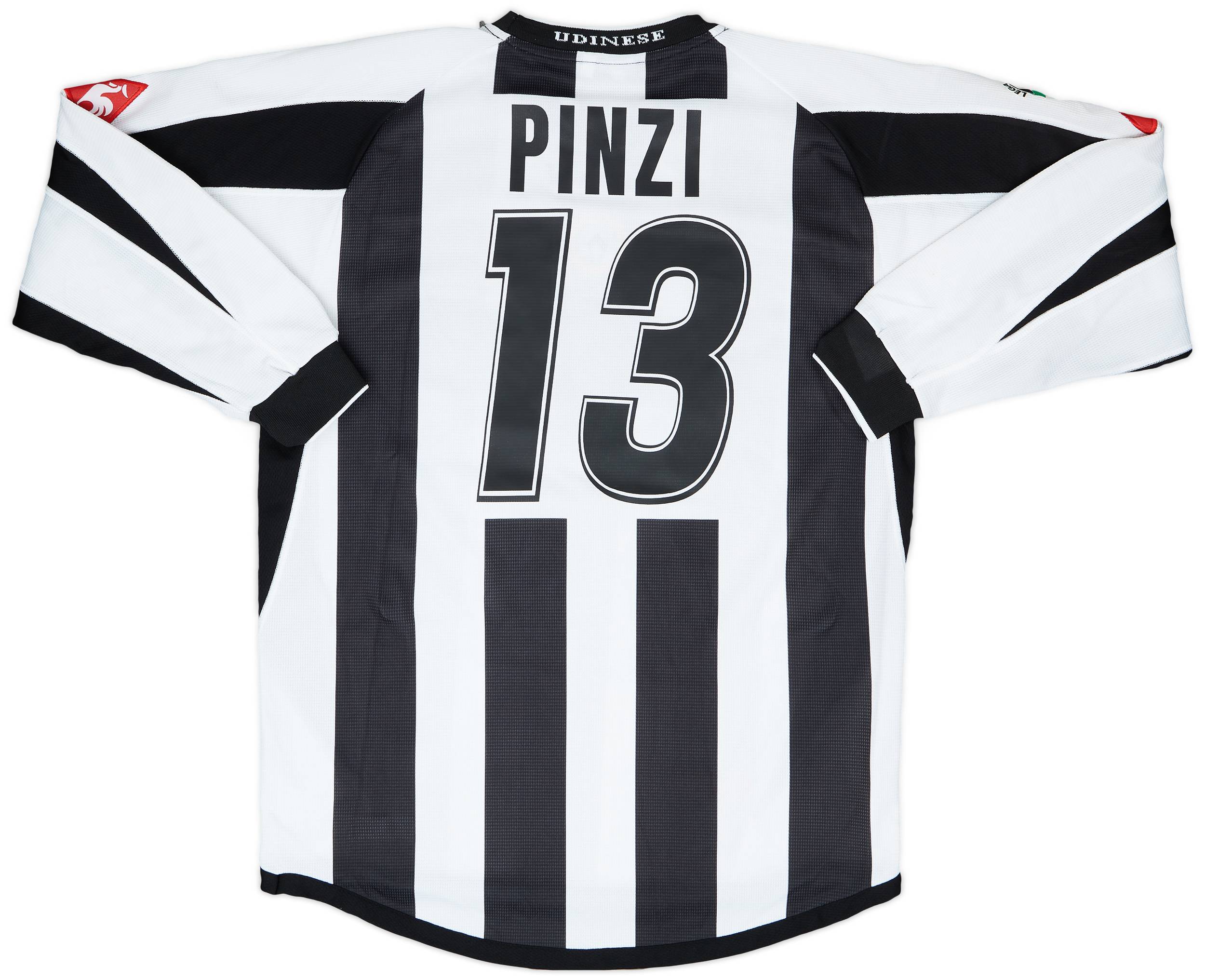 2003-04 Udinese Match Issue Home L/S Shirt Pinzi #13