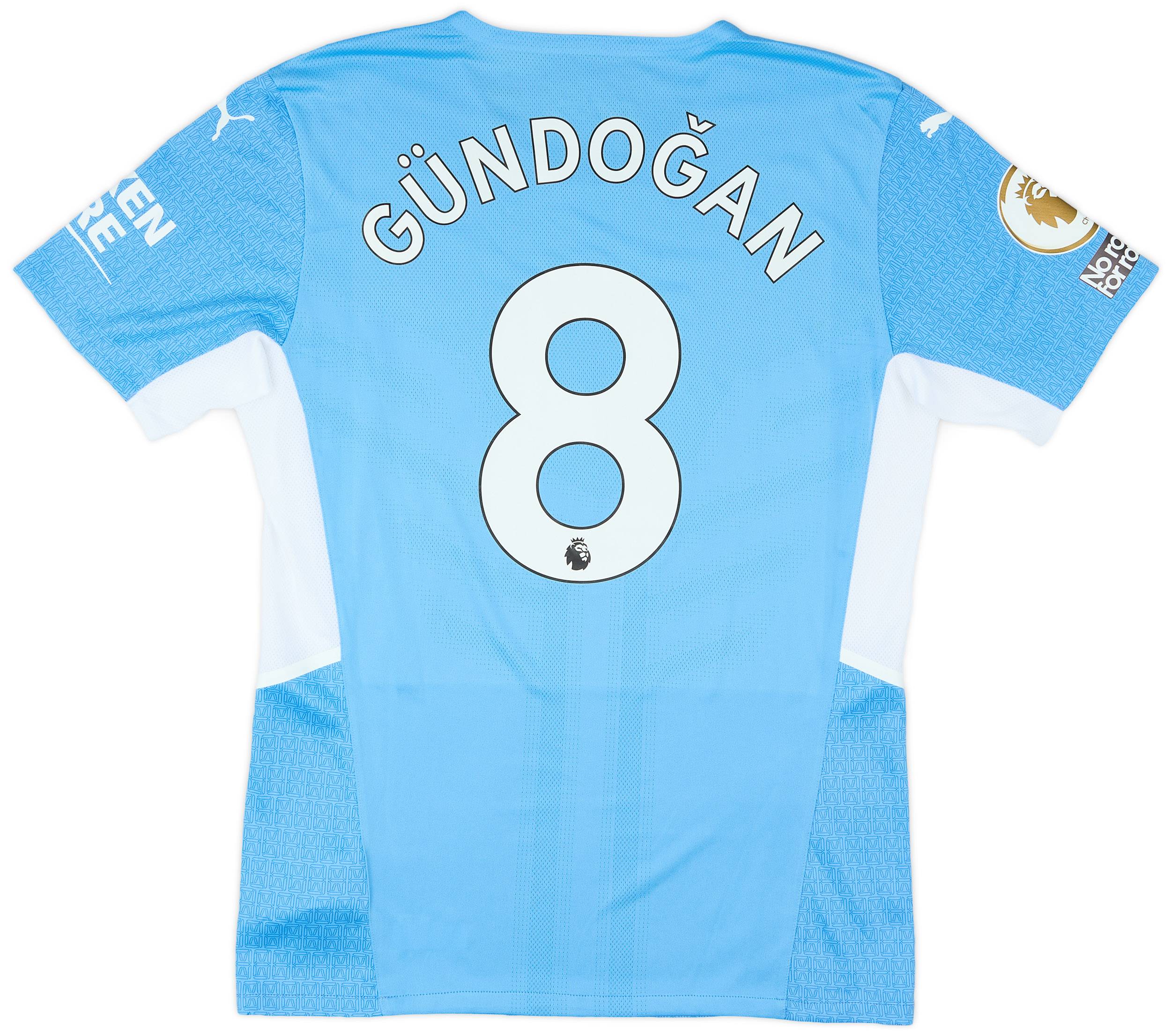 2021-22 Manchester City Match Issue Home Shirt Gündoğan #8