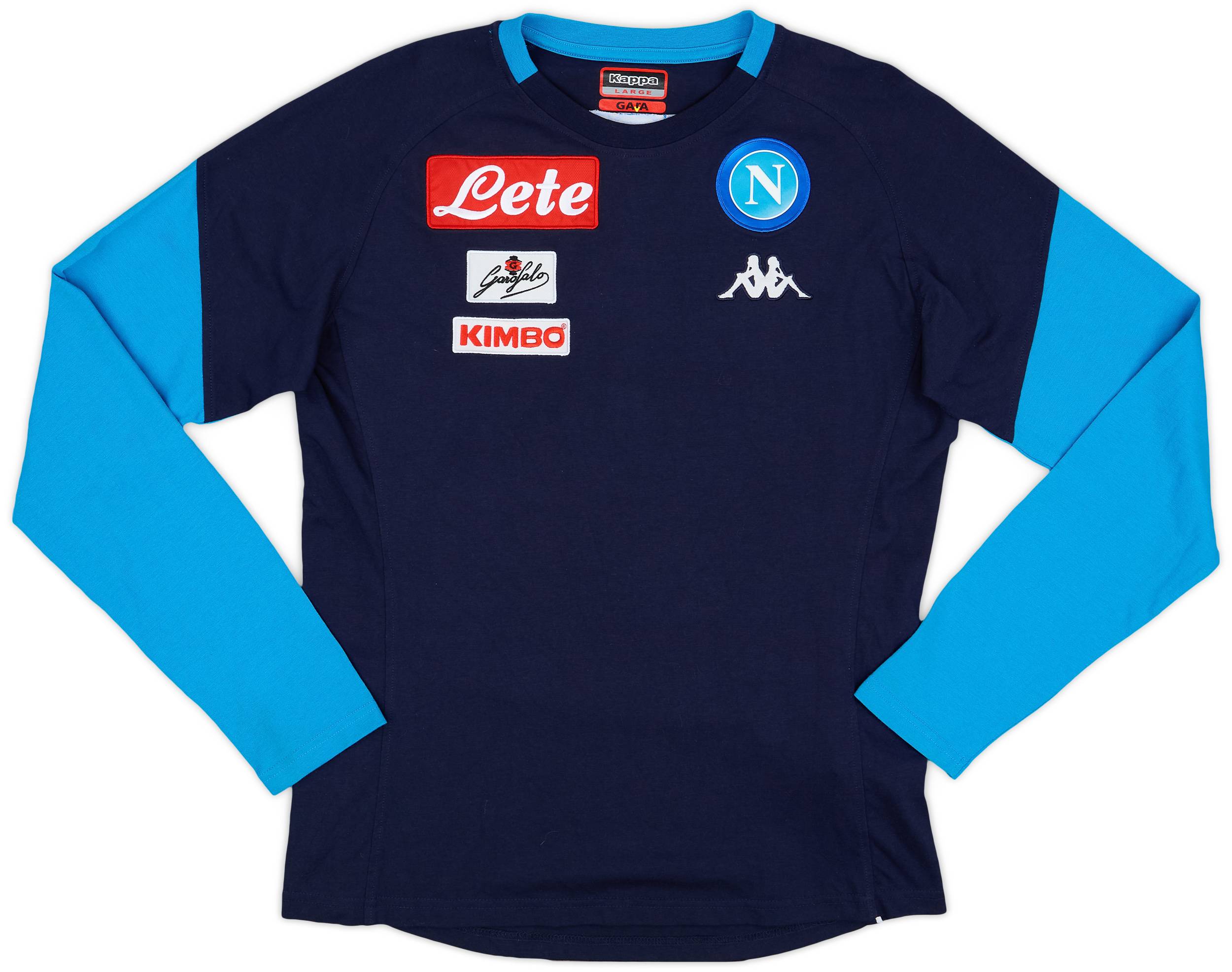 2017-18 Napoli Kappa Training L/S Shirt - 9/10 - (L)