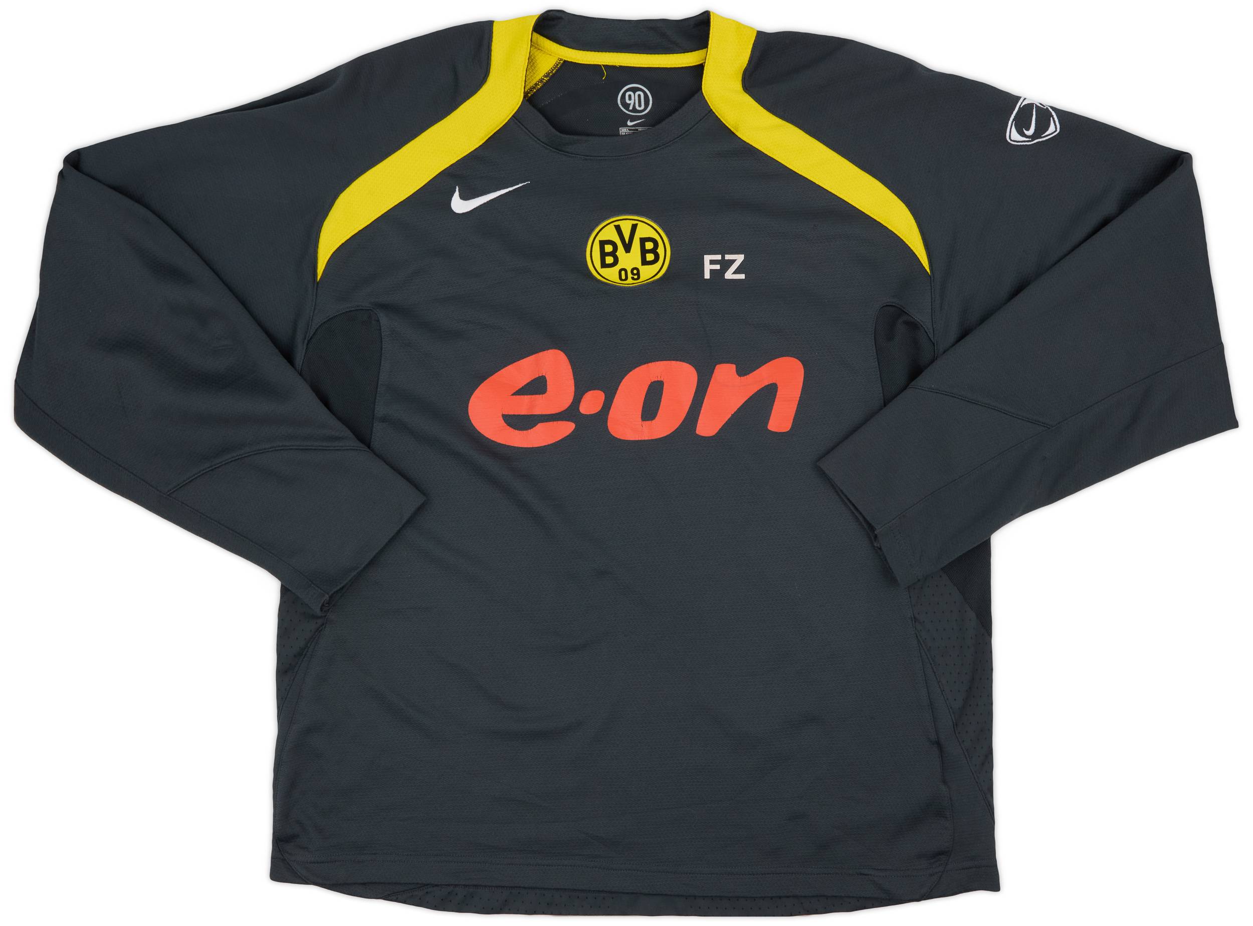 2004-05 Borussia Dortmund Staff Issue Nike Training L/S Shirt FZ - 8/10 - (L)