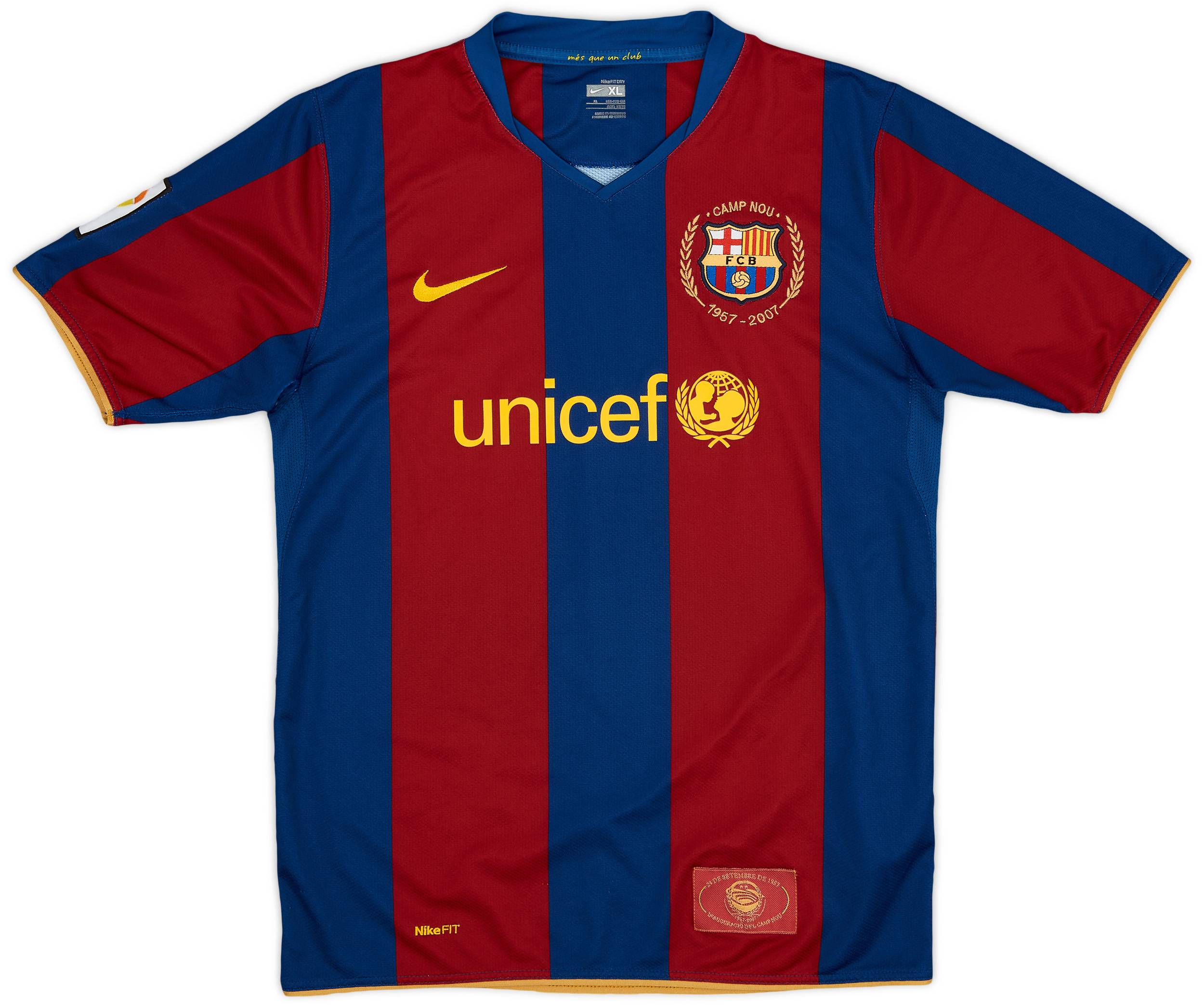 2007-08 Barcelona Home Shirt - 8/10 - (XL.Boys)