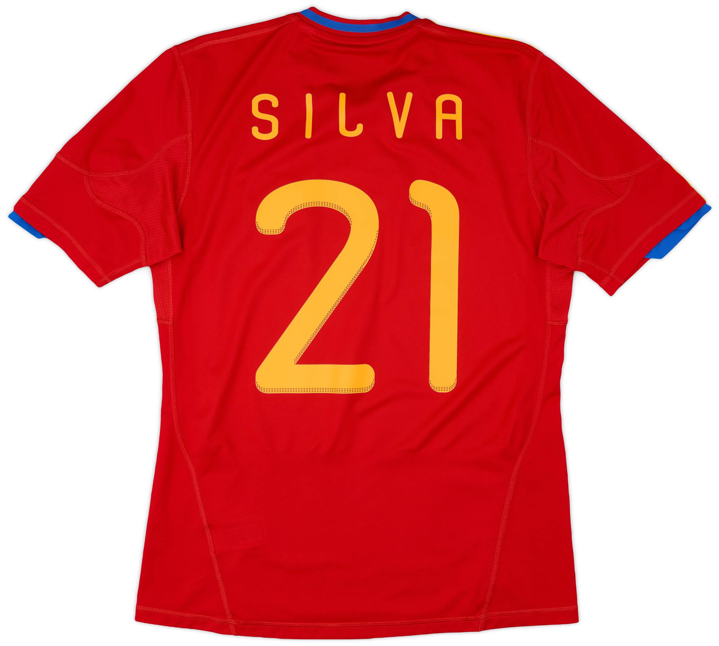 2009-10 Spain Home Shirt Silva #21 - 7/10 - (M)