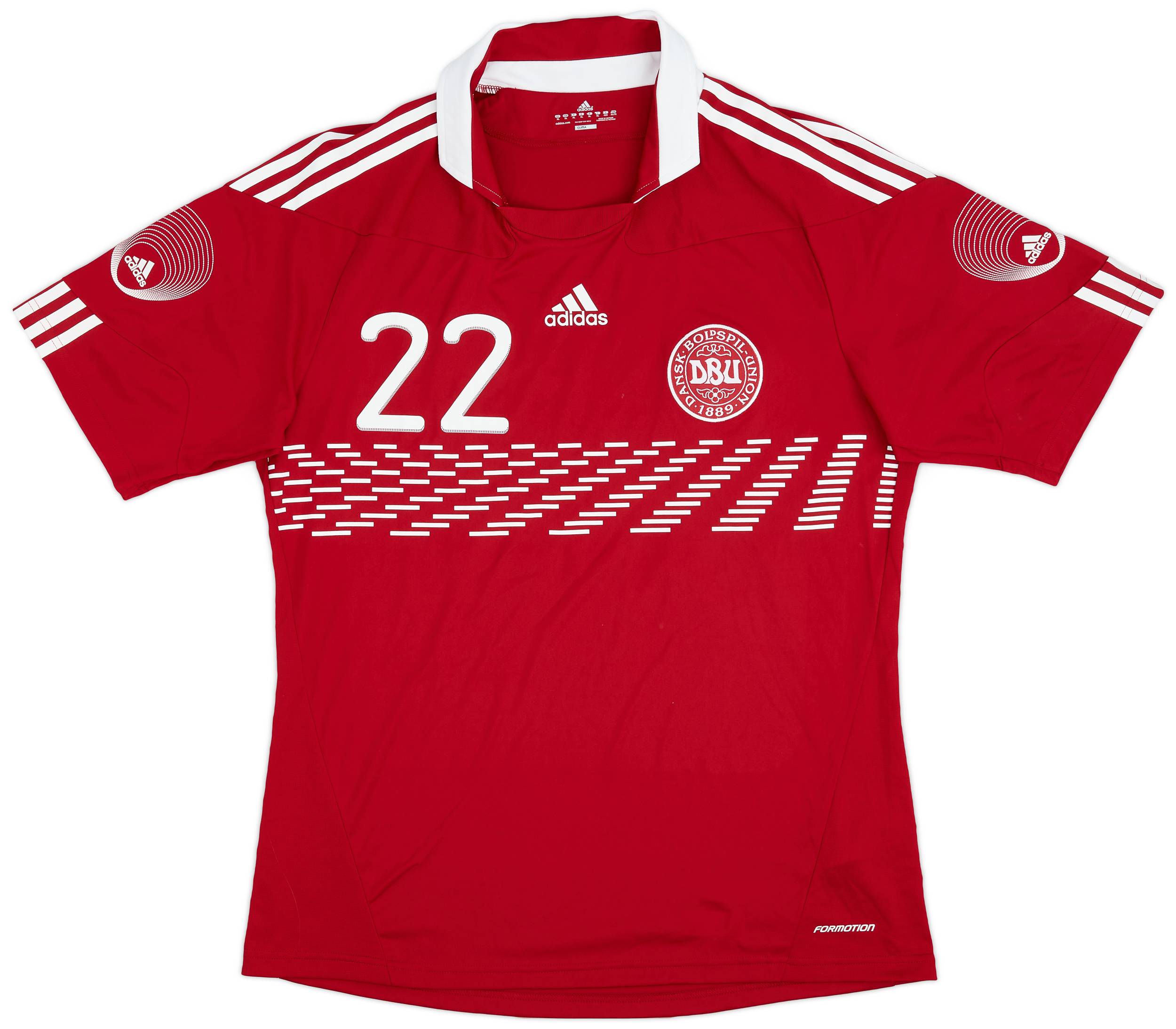 2010-11 Denmark Player Issue Home Shirt #22 - 8/10 - (XL)
