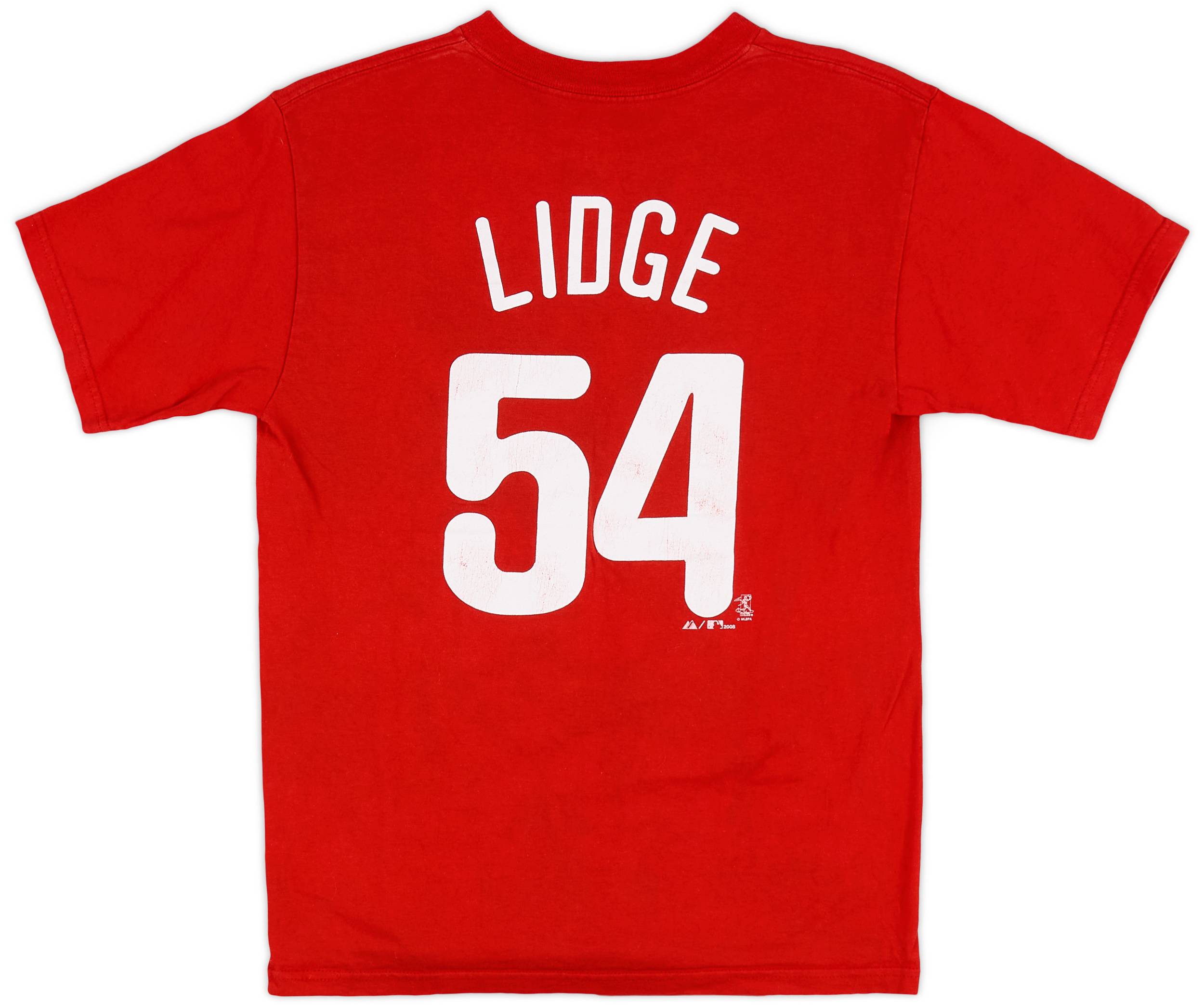 2008 Philadelphia Phillies Lidge #54 Majestic Tee - 6/10 - (L.Boys)