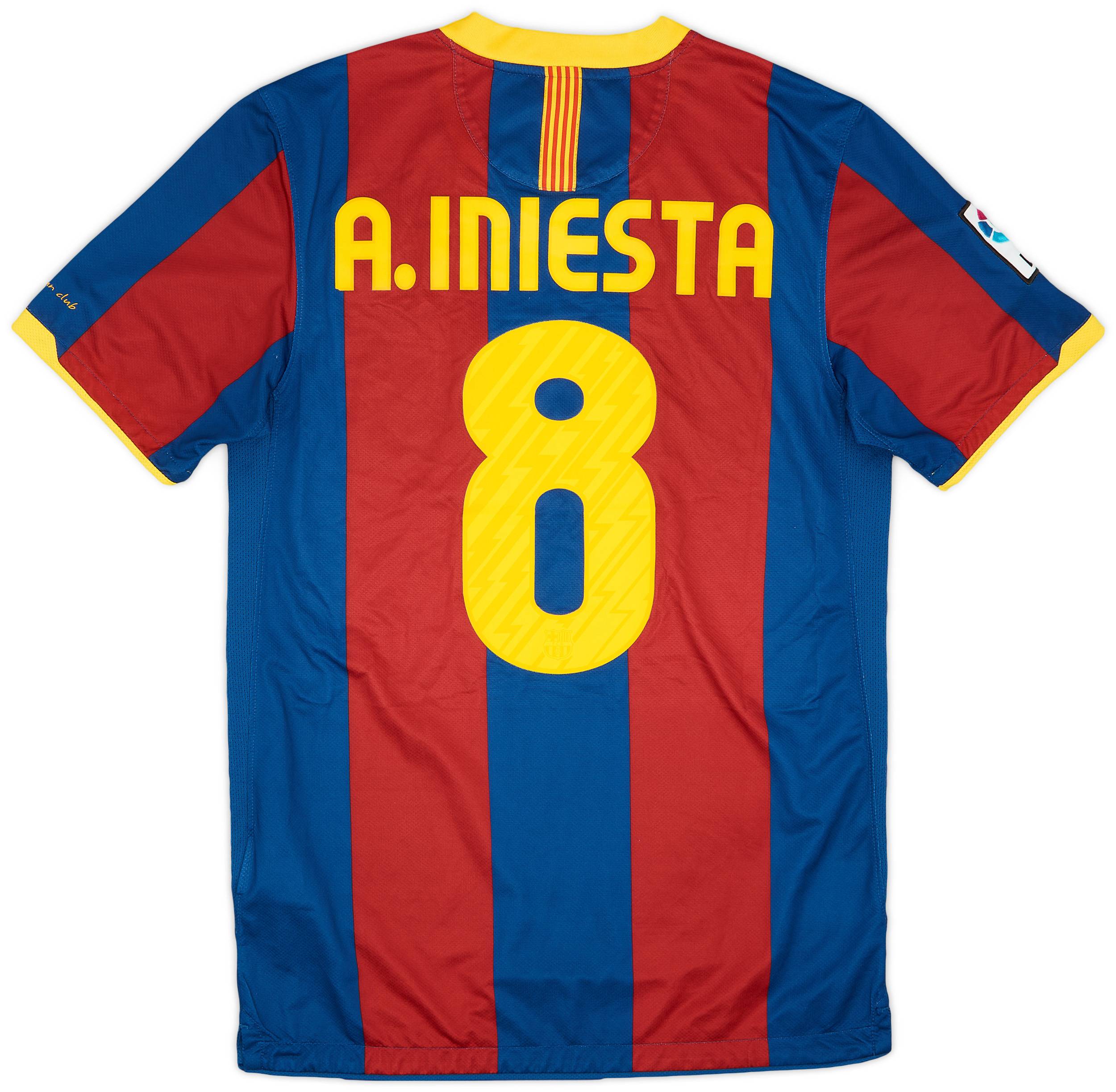 2010-11 Barcelona Home Shirt A.Iniesta #8 - 9/10 - (S)
