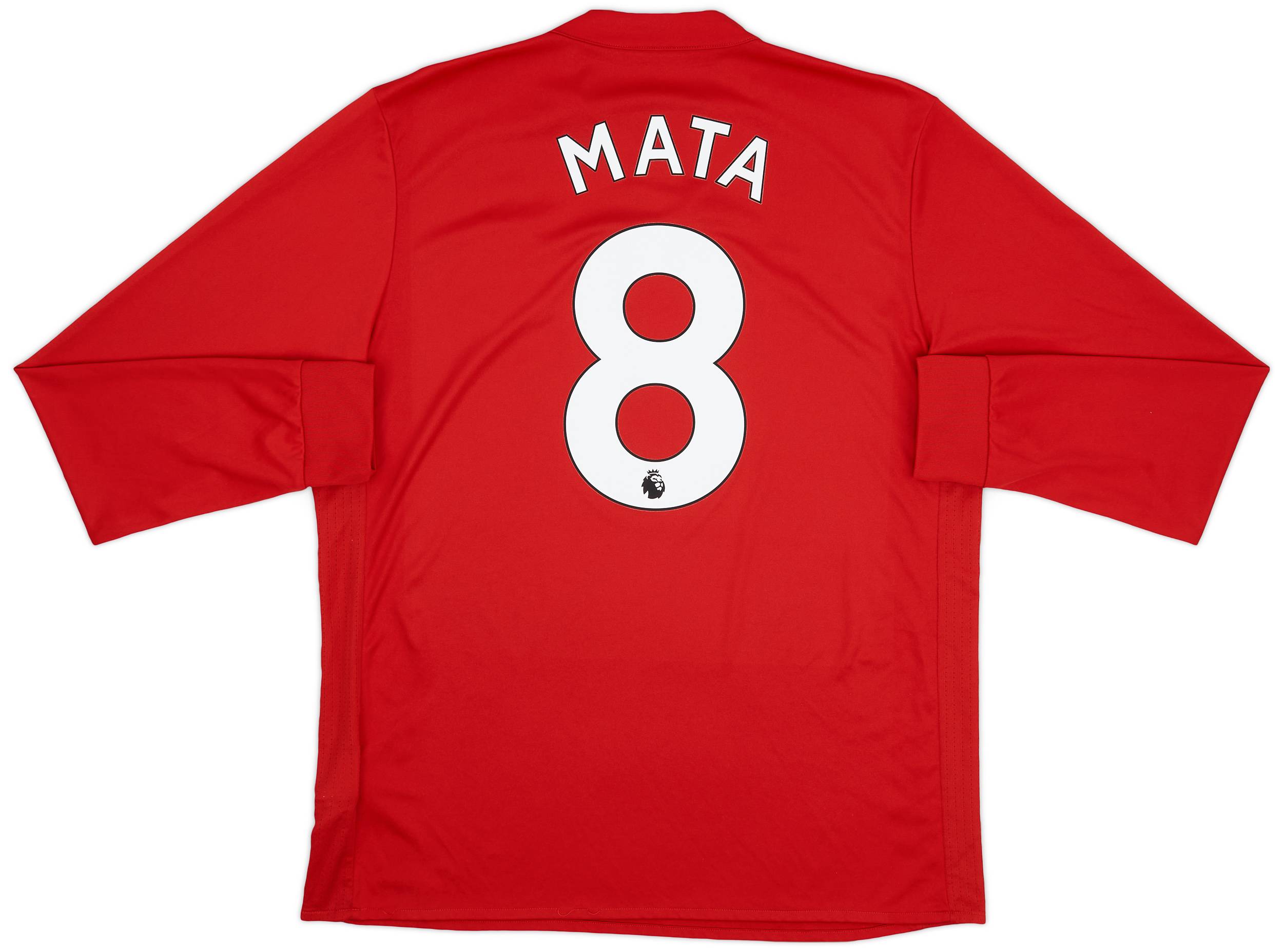 2017-18 Manchester United Home L/S Shirt Mata #8 - 8/10 - (L)