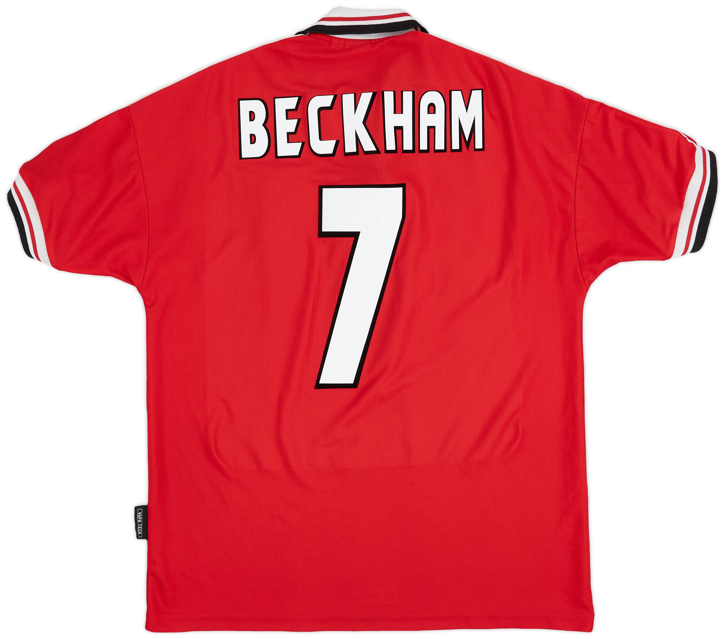 1998-00 Manchester United Home Shirt Beckham #7 - 8/10 - (L)