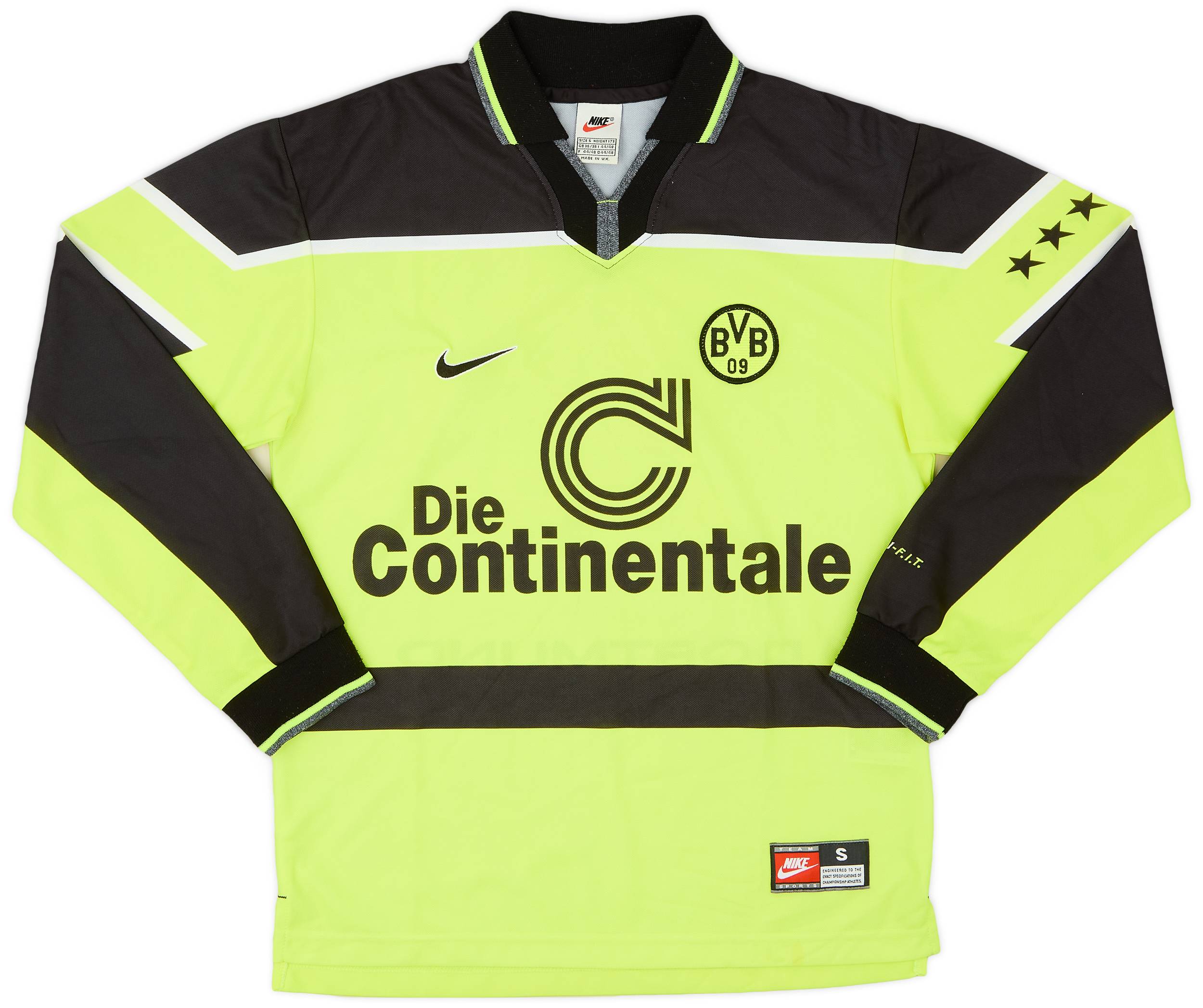 1997-98 Borussia Dortmund Home L/S Shirt - 9/10 - (S)