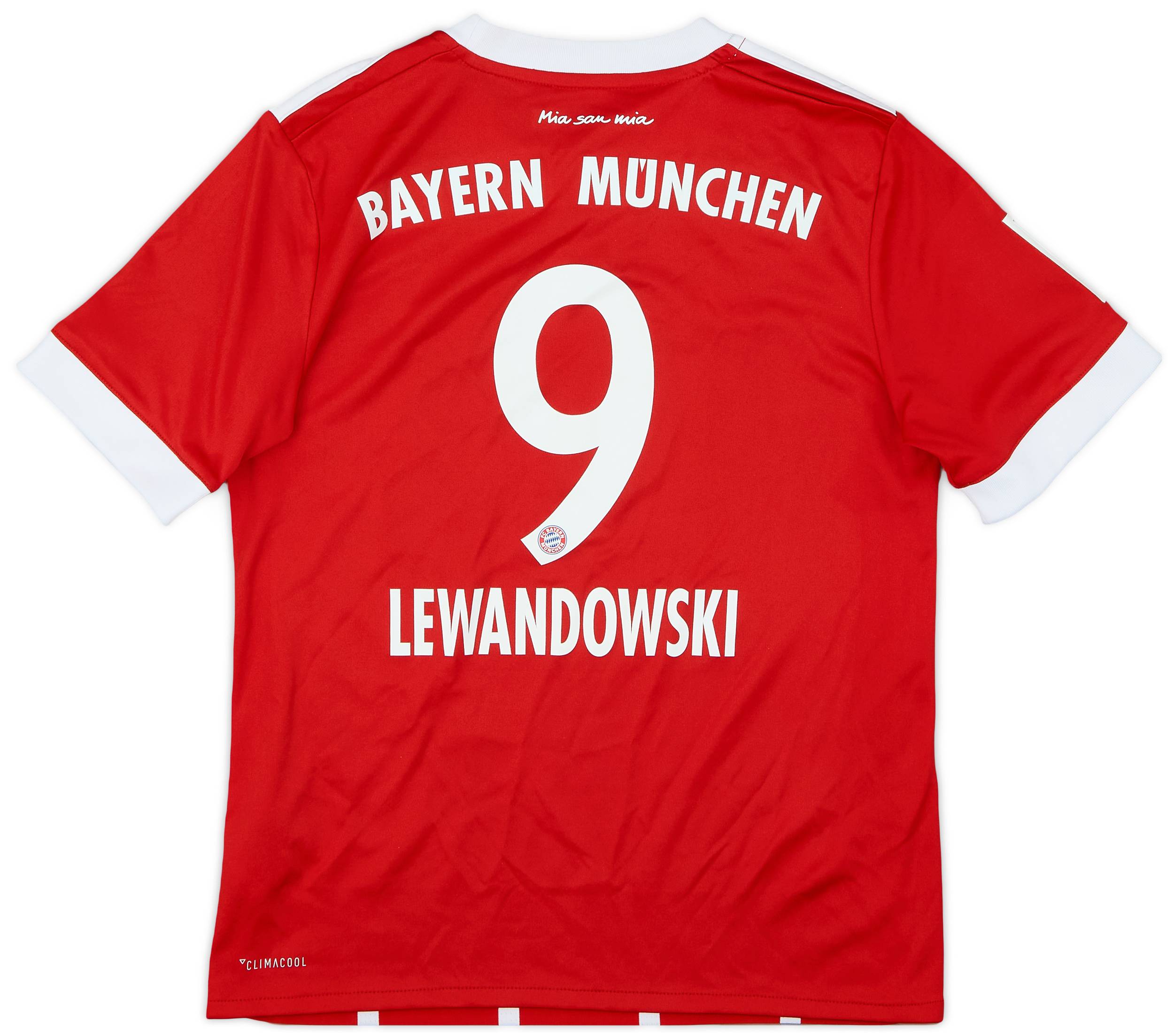 2017-18 Bayern Munich Home Shirt Lewandowski #9 - 9/10 - (M.Boys)