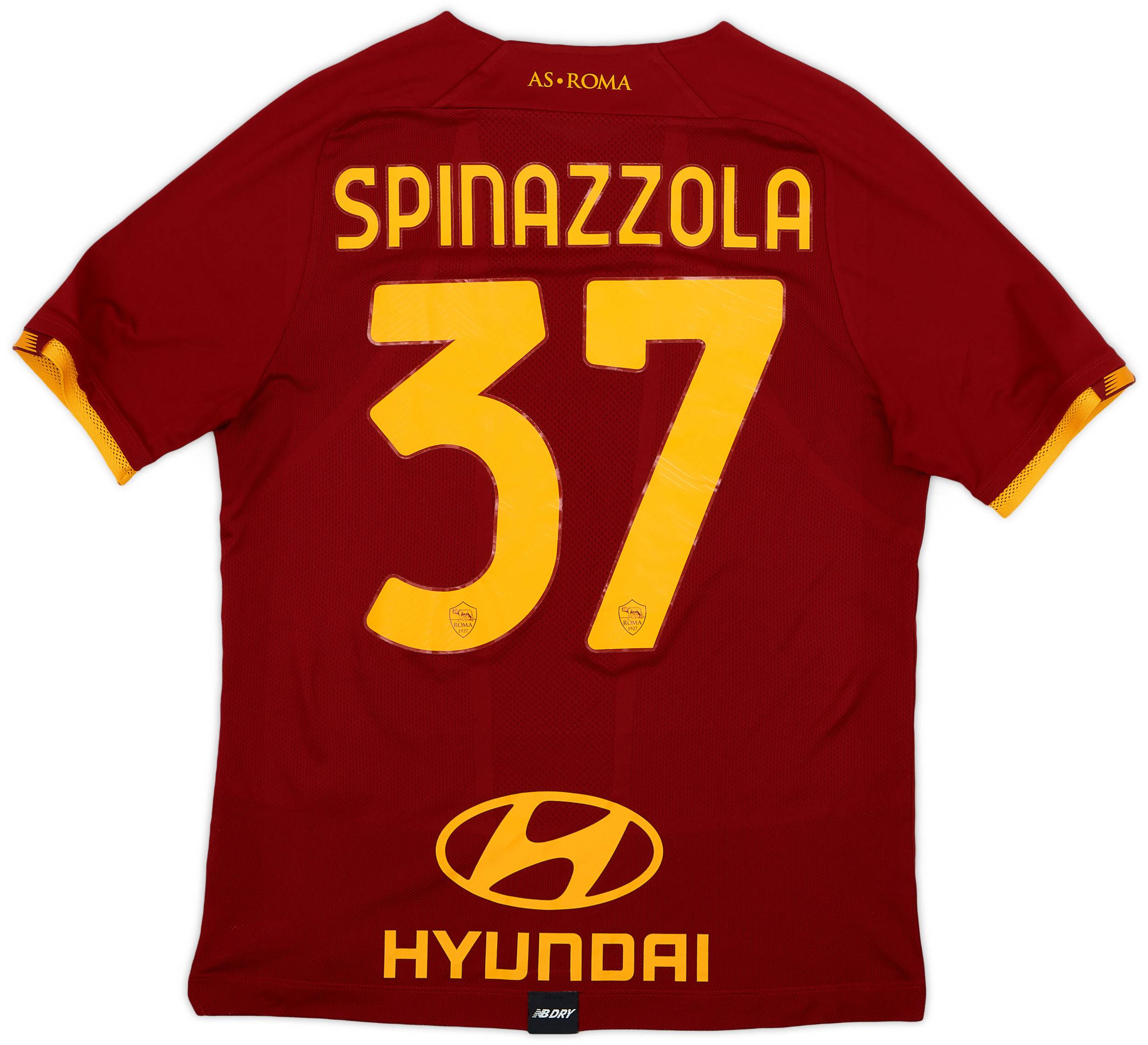 2021-22 Roma Home Shirt Spinazzola #37 - 10/10 - (S)