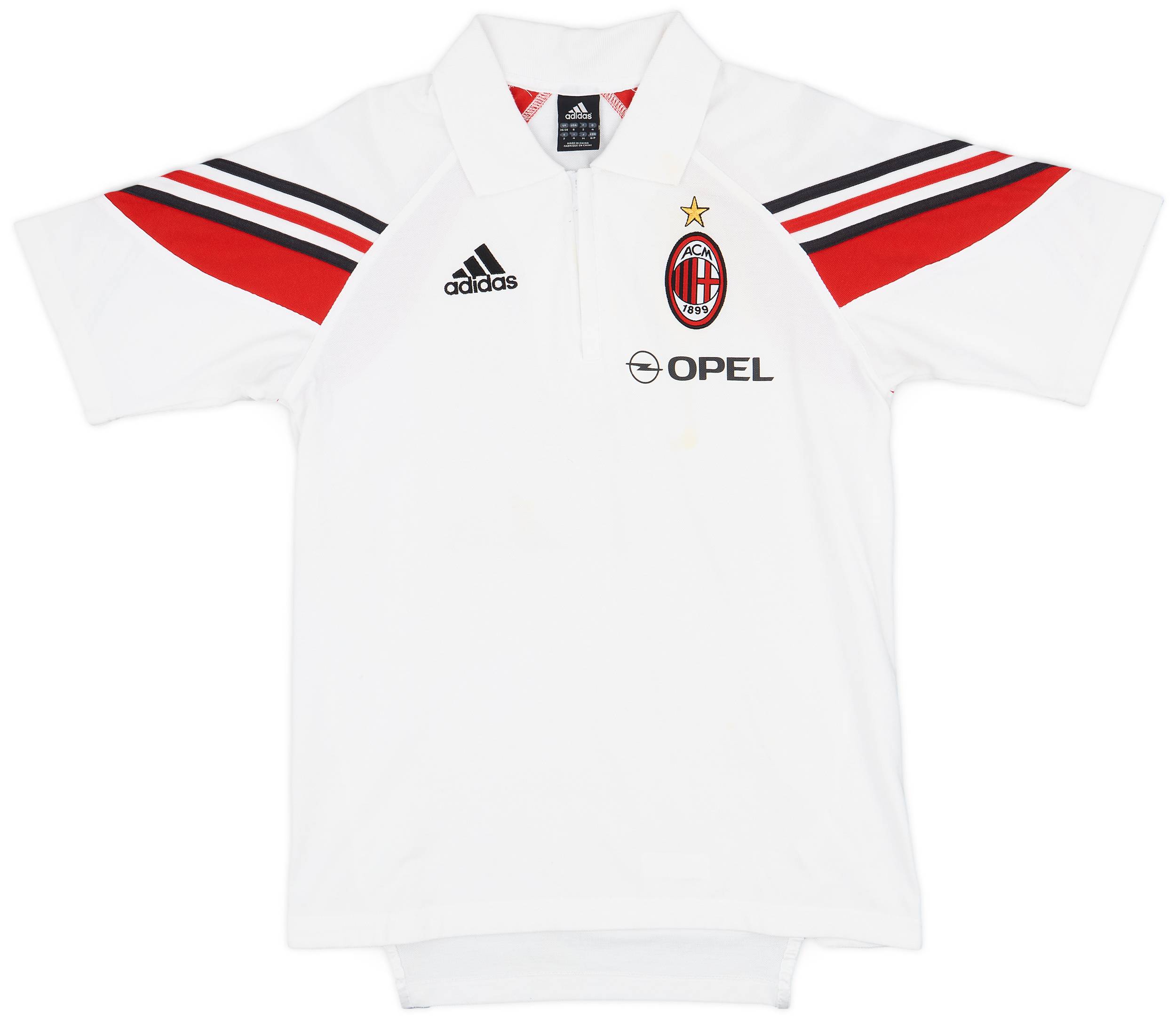 2003-04 AC Milan adidas 1/4 Zip Polo Shirt - 6/10 - (S)