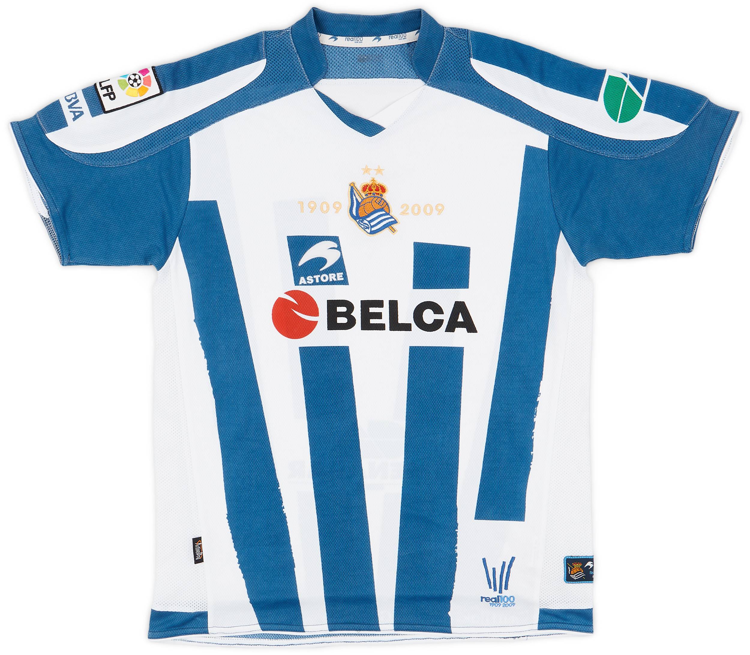 2009-10 Real Sociedad Centenary Home Shirt - 8/10 - (S)