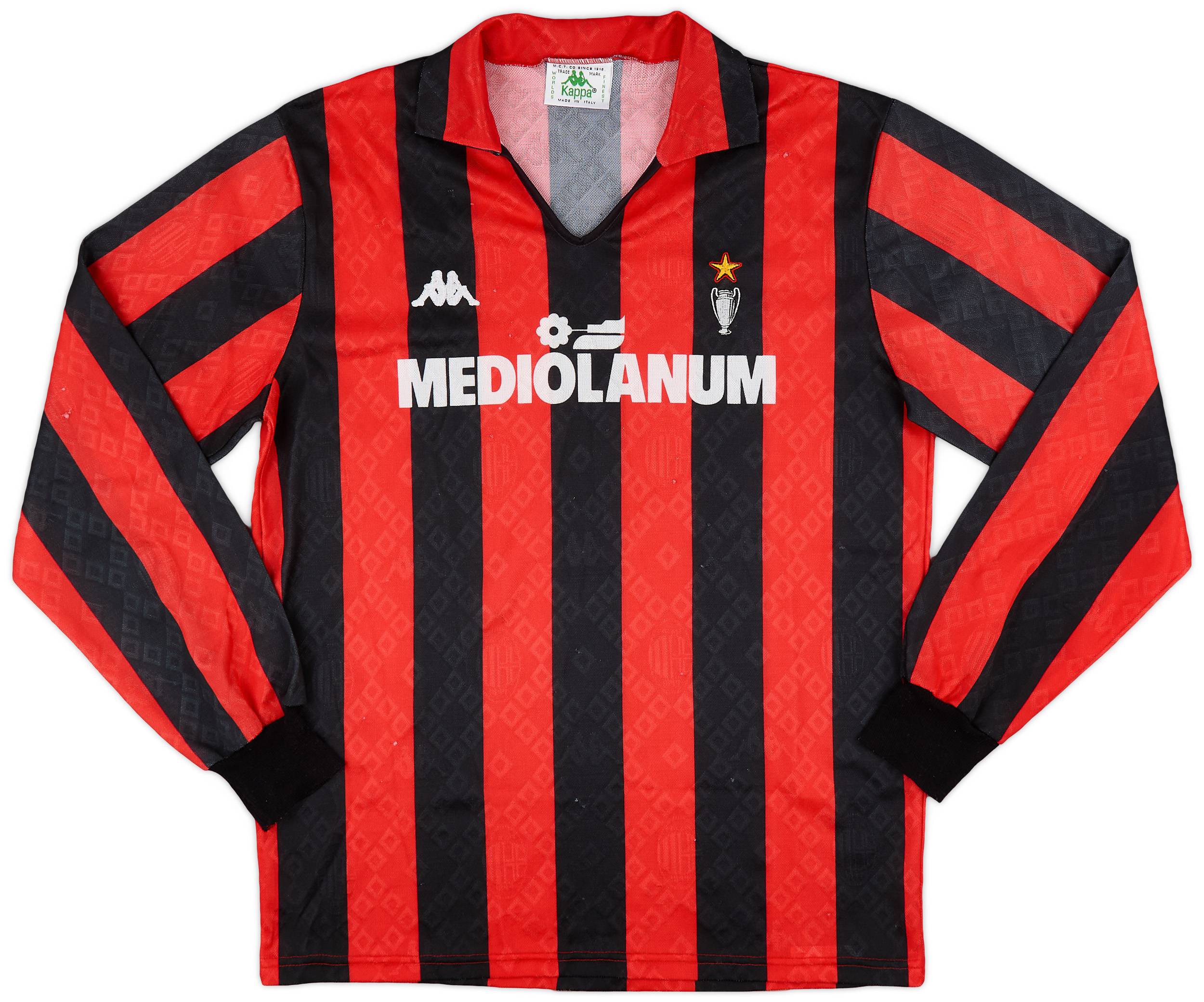 1988-89 AC Milan Home L/S Shirt - 8/10 - (L)